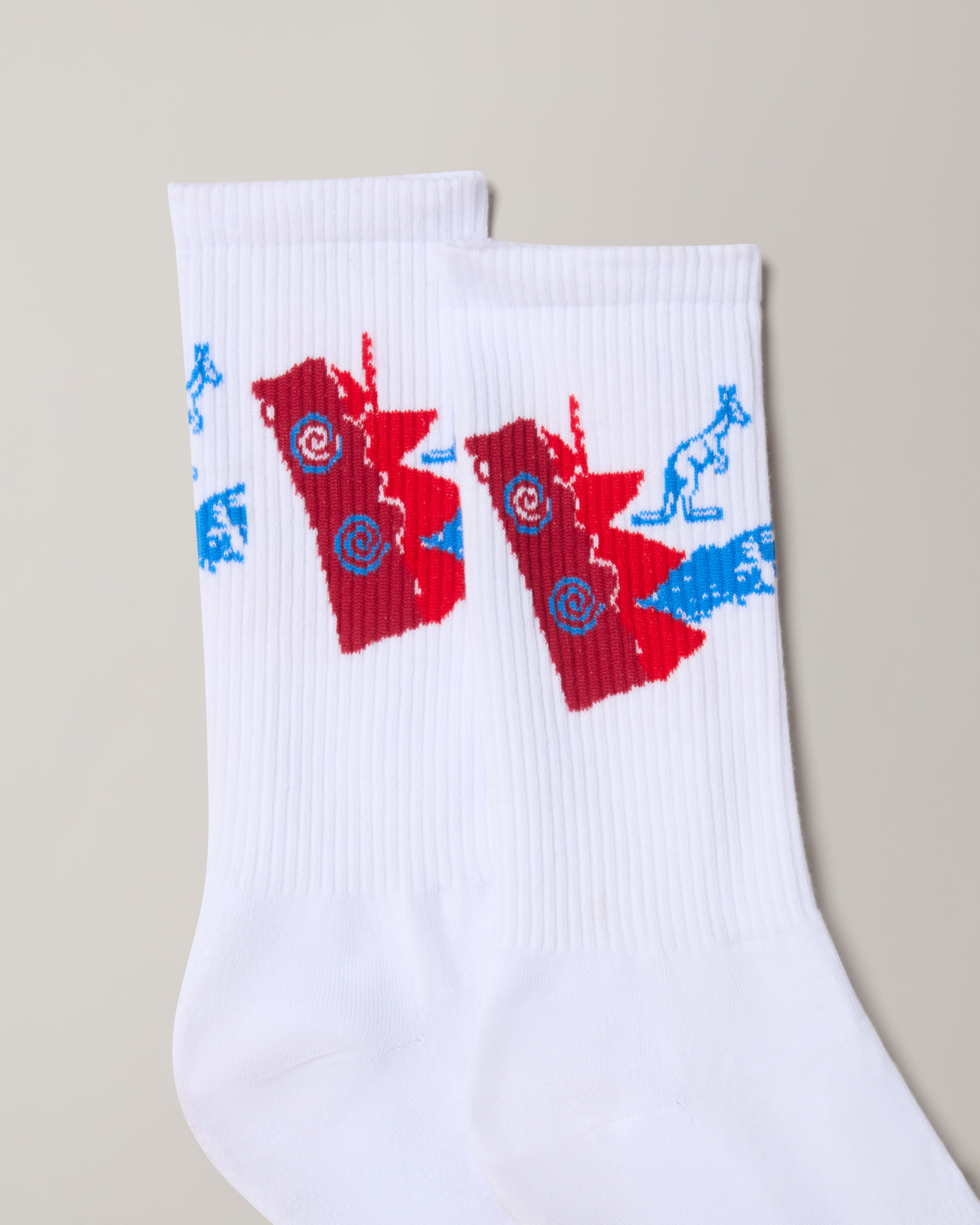 australian-randall-socks-calze-cotone-jacquard-bianche image 2