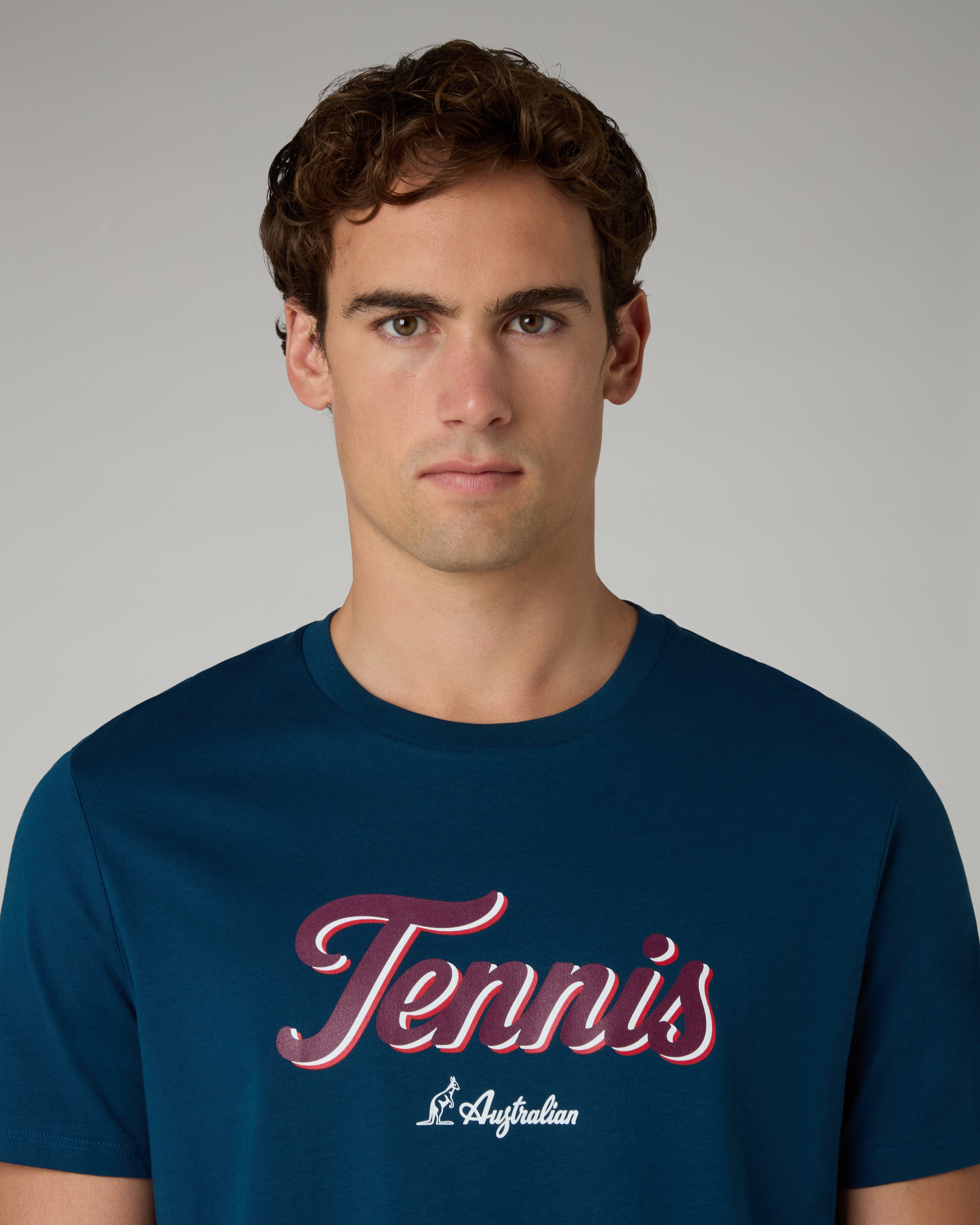 australian-tennis-cotton-t-shirt-eclipse-blue-regular-fit image 4