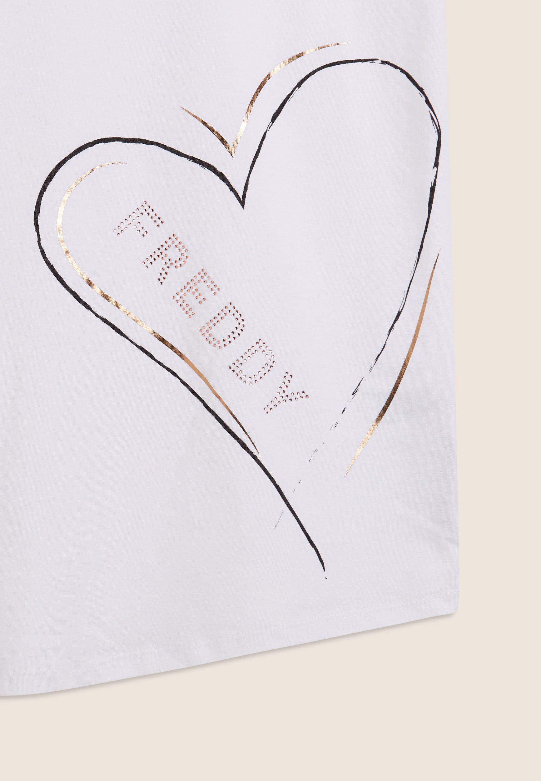 freddy-t-shirt-reversibile-donna-con-cuori-e-logo-in-cotone-supima image 7