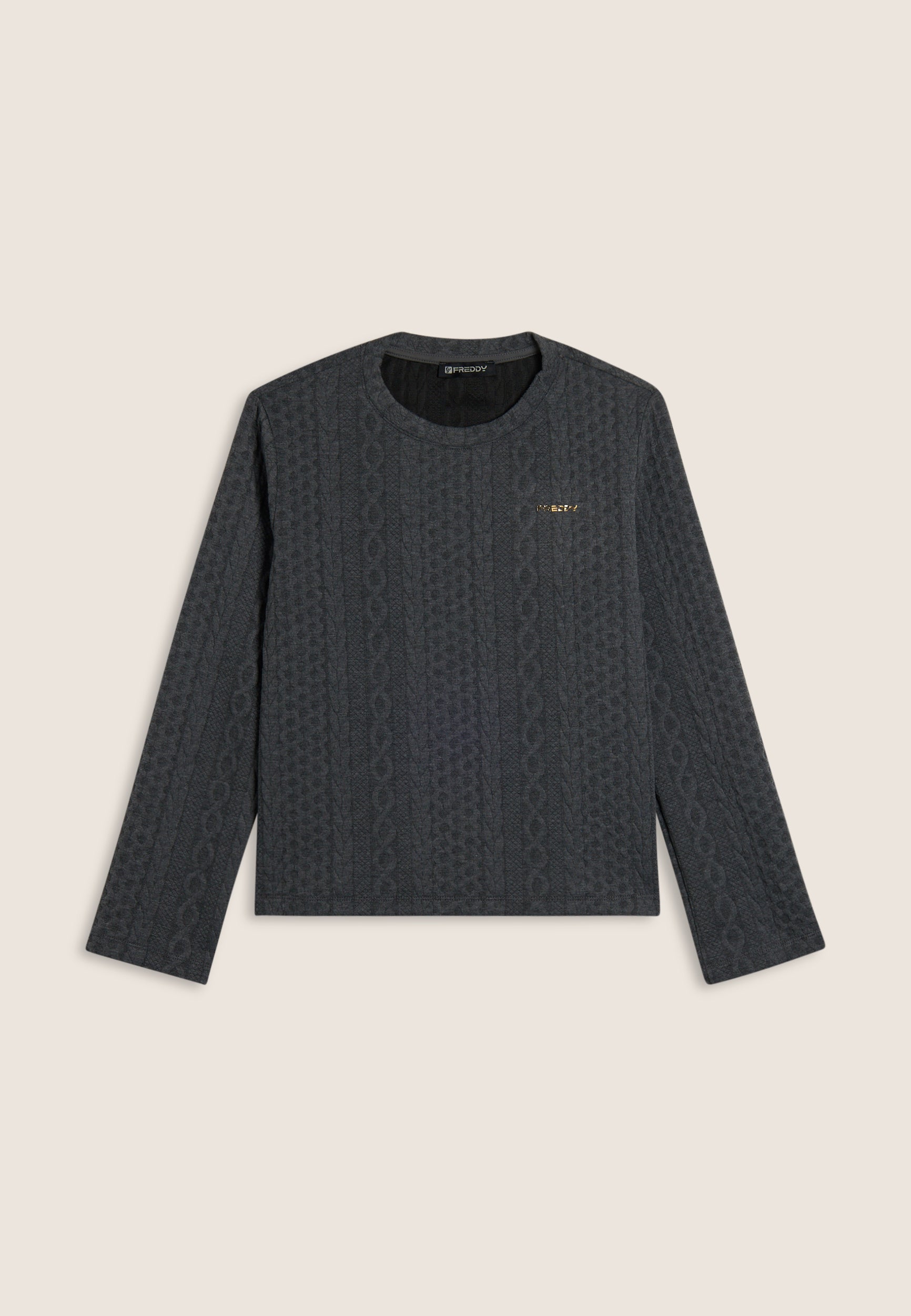 freddy-felpa-girocollo-tessuto-tecnico-doppio-a-trecce-regular-fit image 4