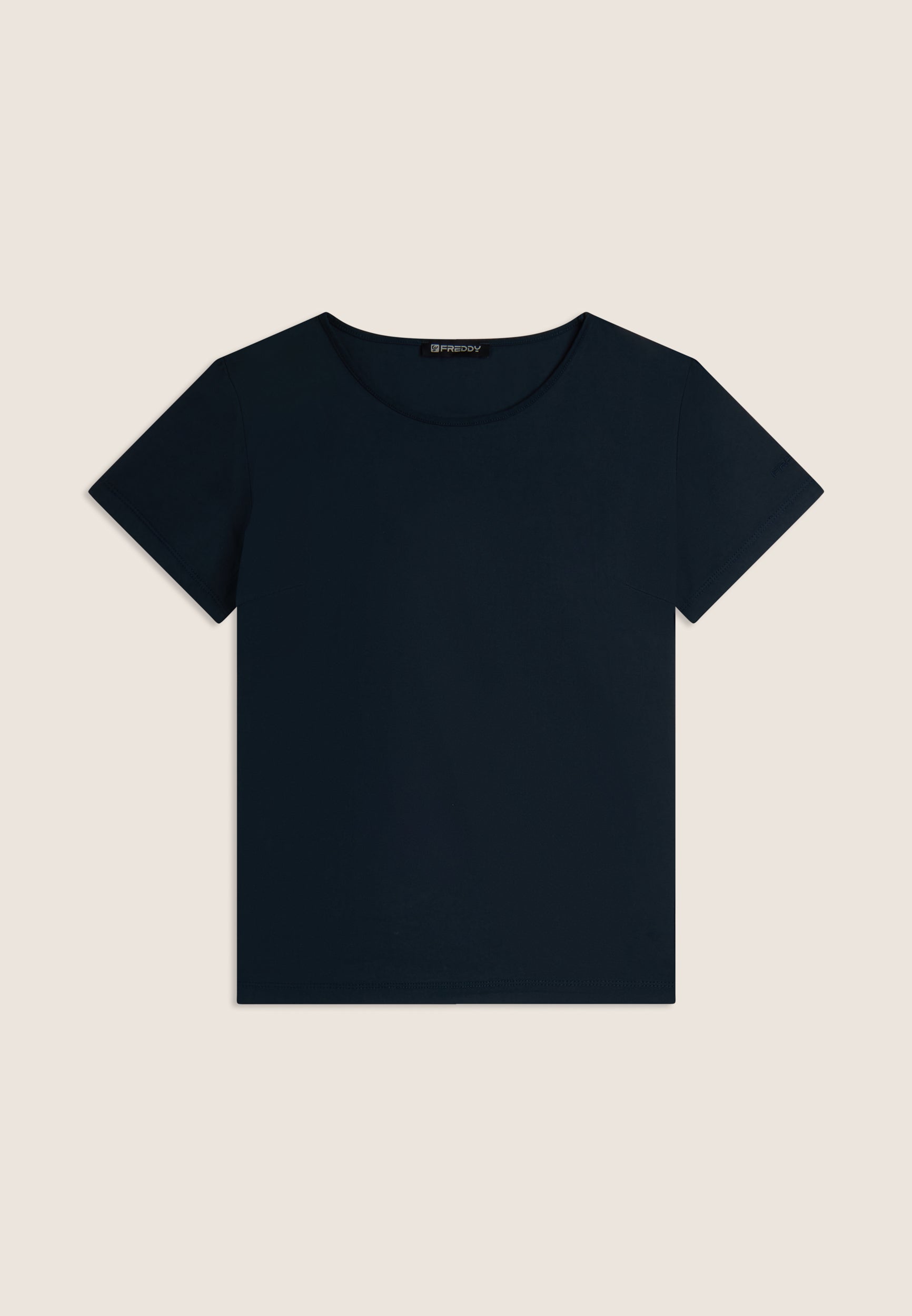freddy-t-shirt-regular-donna-in-tessuto-stretch-base-cotone image 1