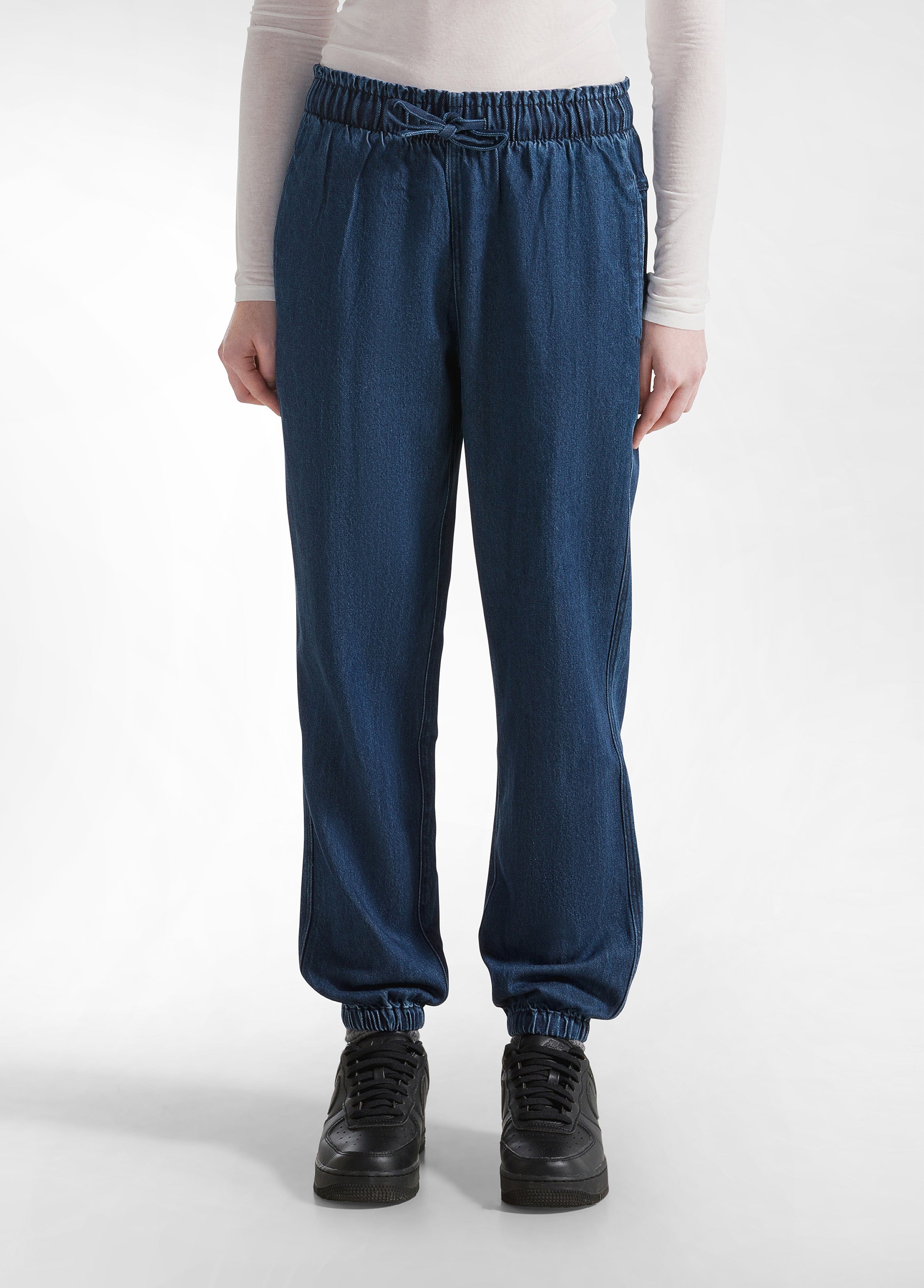 deha-a00629-pantalone-jogger-donna-in-denim-lyocell-blu image 2