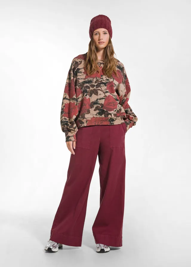 deha-d52348-pantalone-work-in-twill-lyocell-rosso image 1