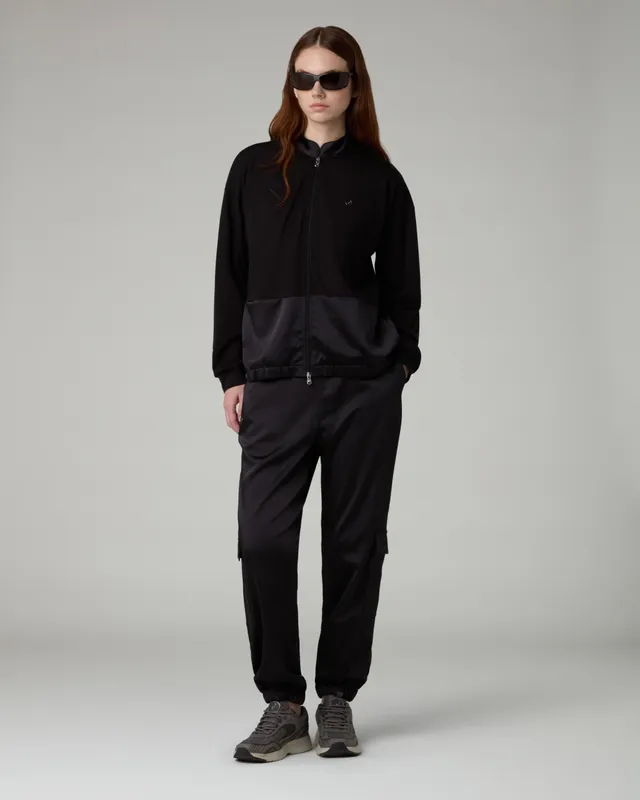 australian-glam-track-jacket-giacca-bomber-nera-full-zip image 1