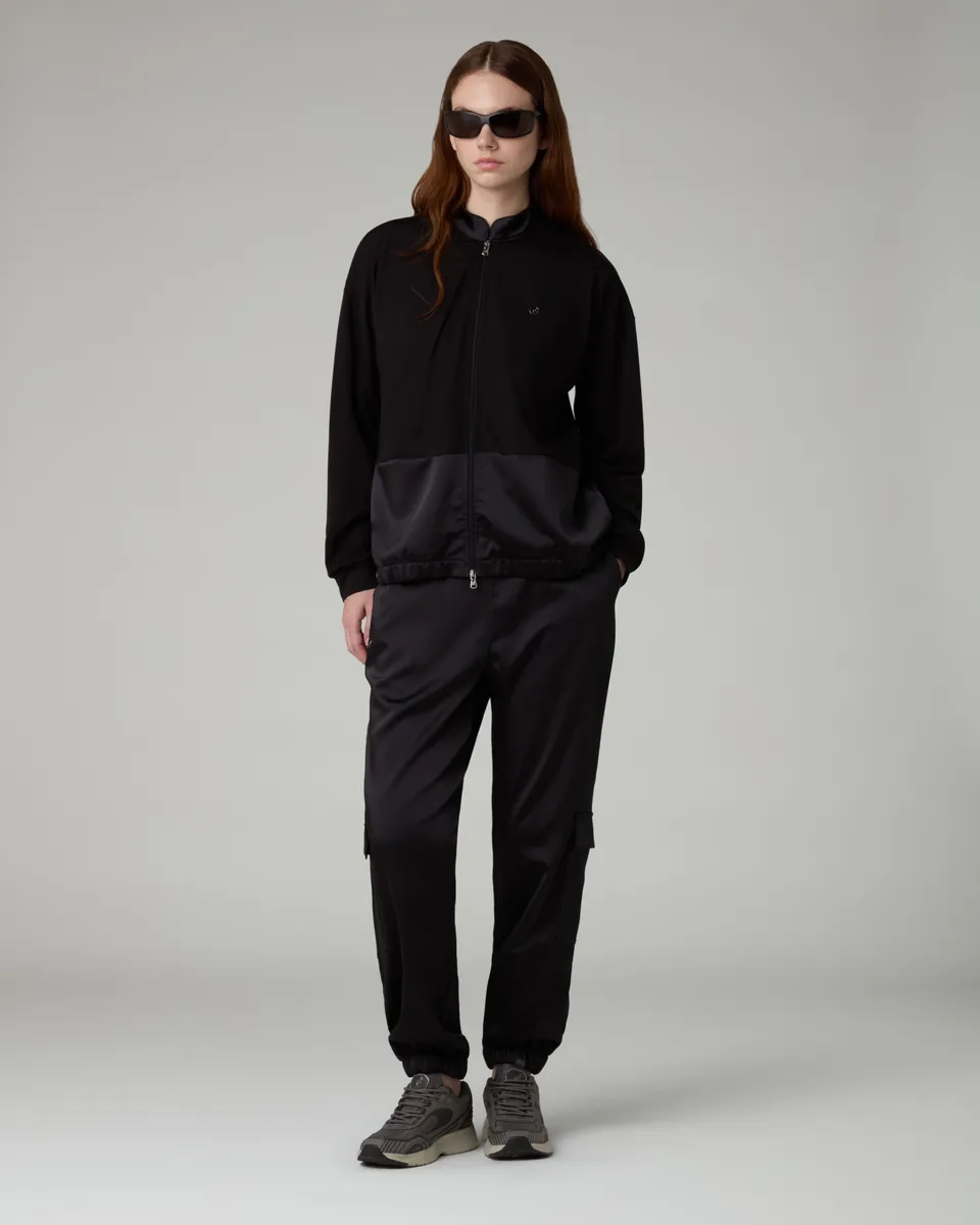 australian-glam-track-jacket-giacca-bomber-nera-full-zip image 1