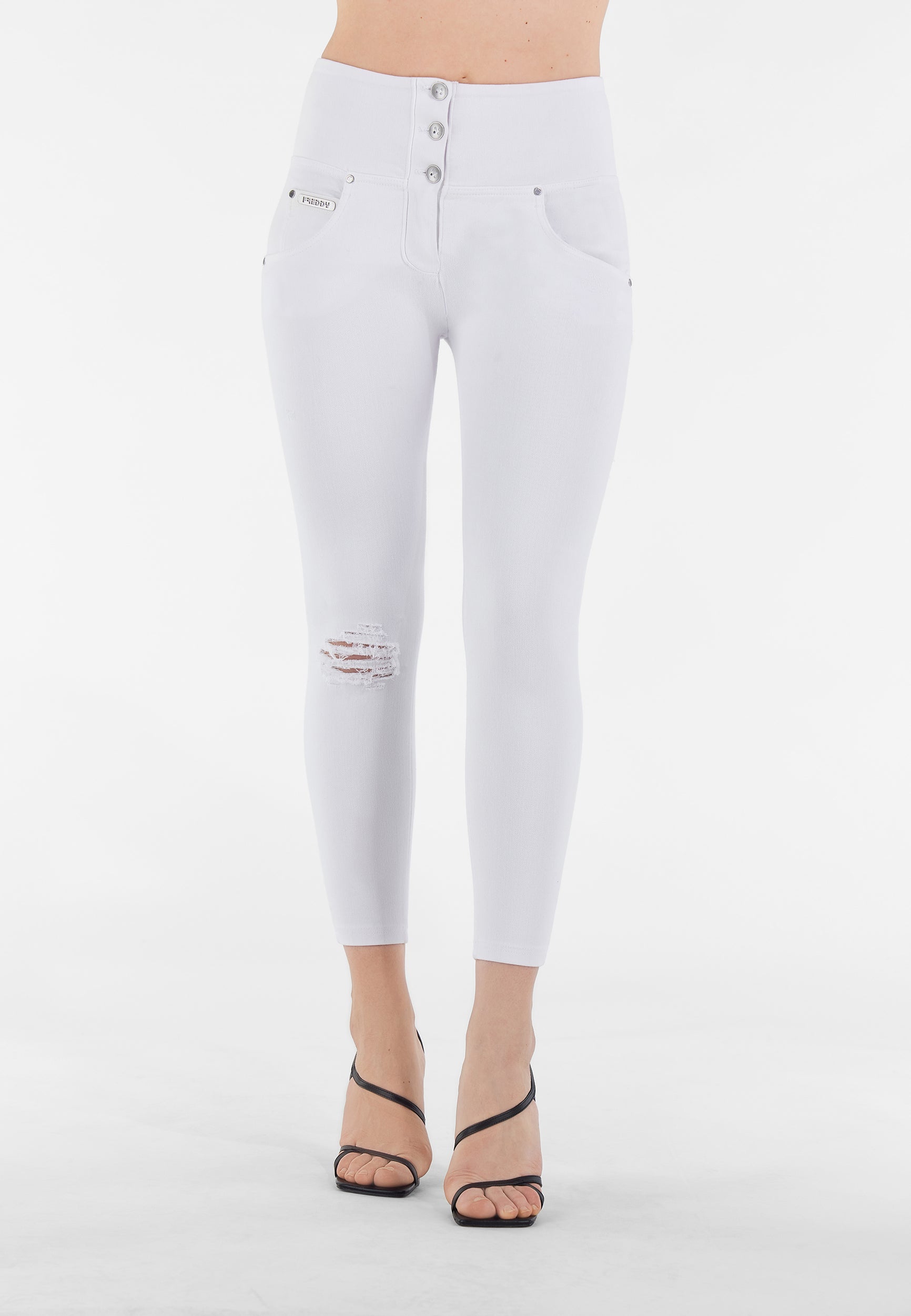 freddy-pantaloni-push-up-wr-up-7-8-vita-alta-con-bottoni-effetto-strappi image 8