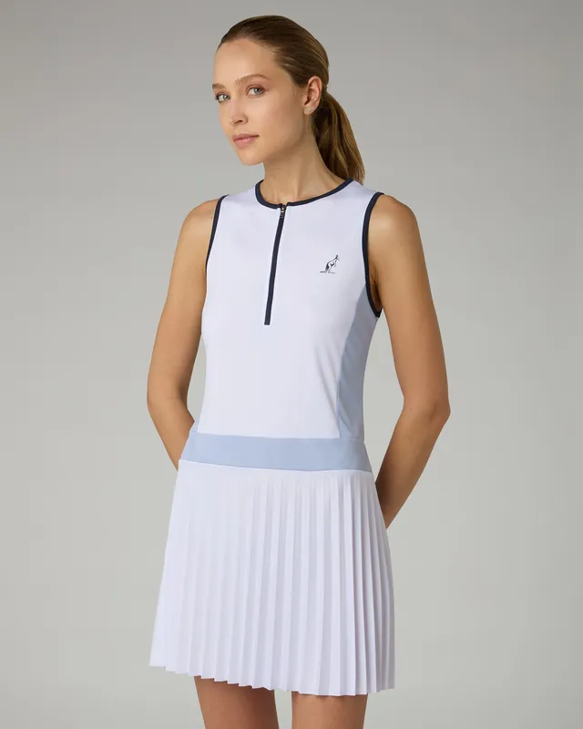 australian-absinth-dress-abito-tennis-elasticizzato-bianco-plissettato image 1