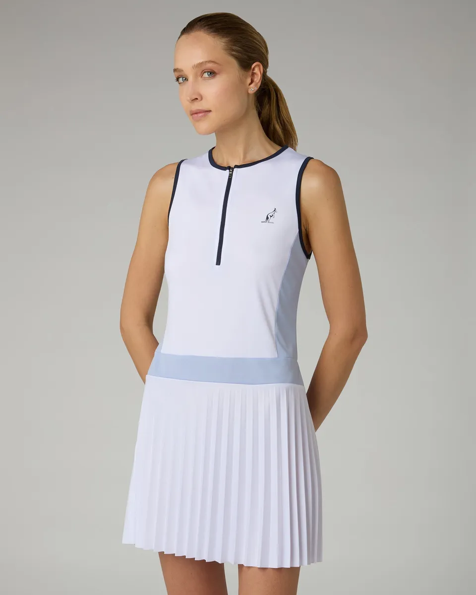 australian-absinth-dress-abito-tennis-elasticizzato-bianco-plissettato image 1