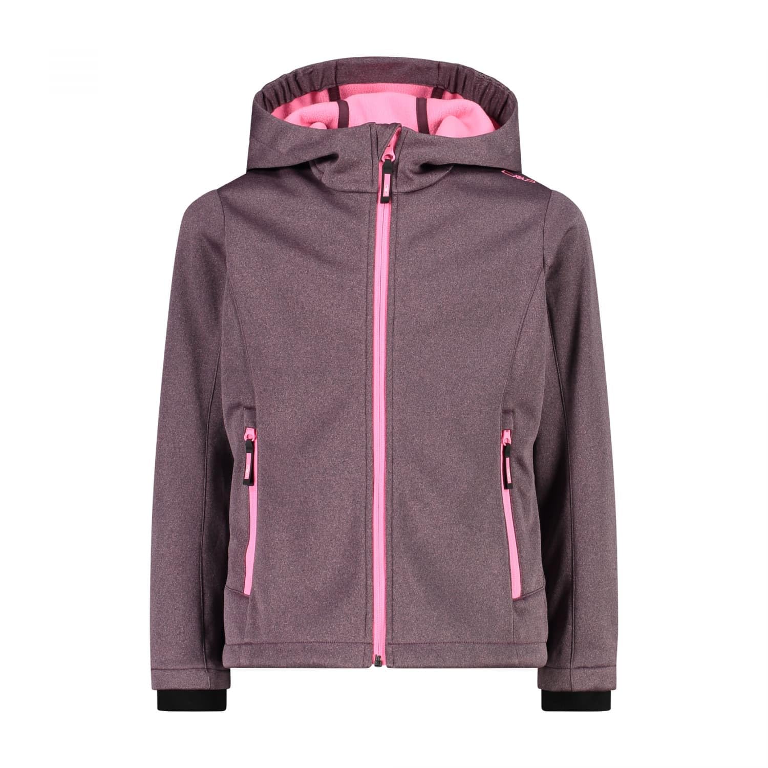cmp-giacca-in-softshell-melange-da-bambini-con-cappuccio-fisso image 6