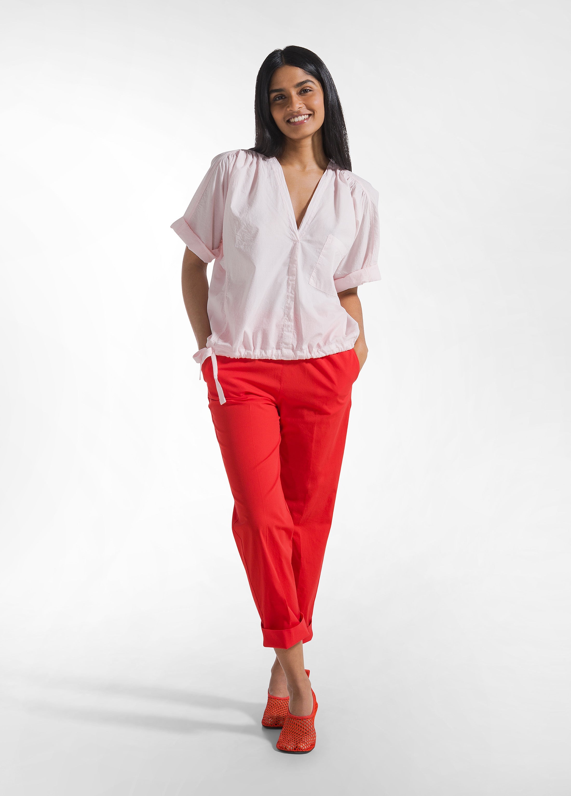deha-blusa-in-mussola-di-cotone-leggera-rosa image 4