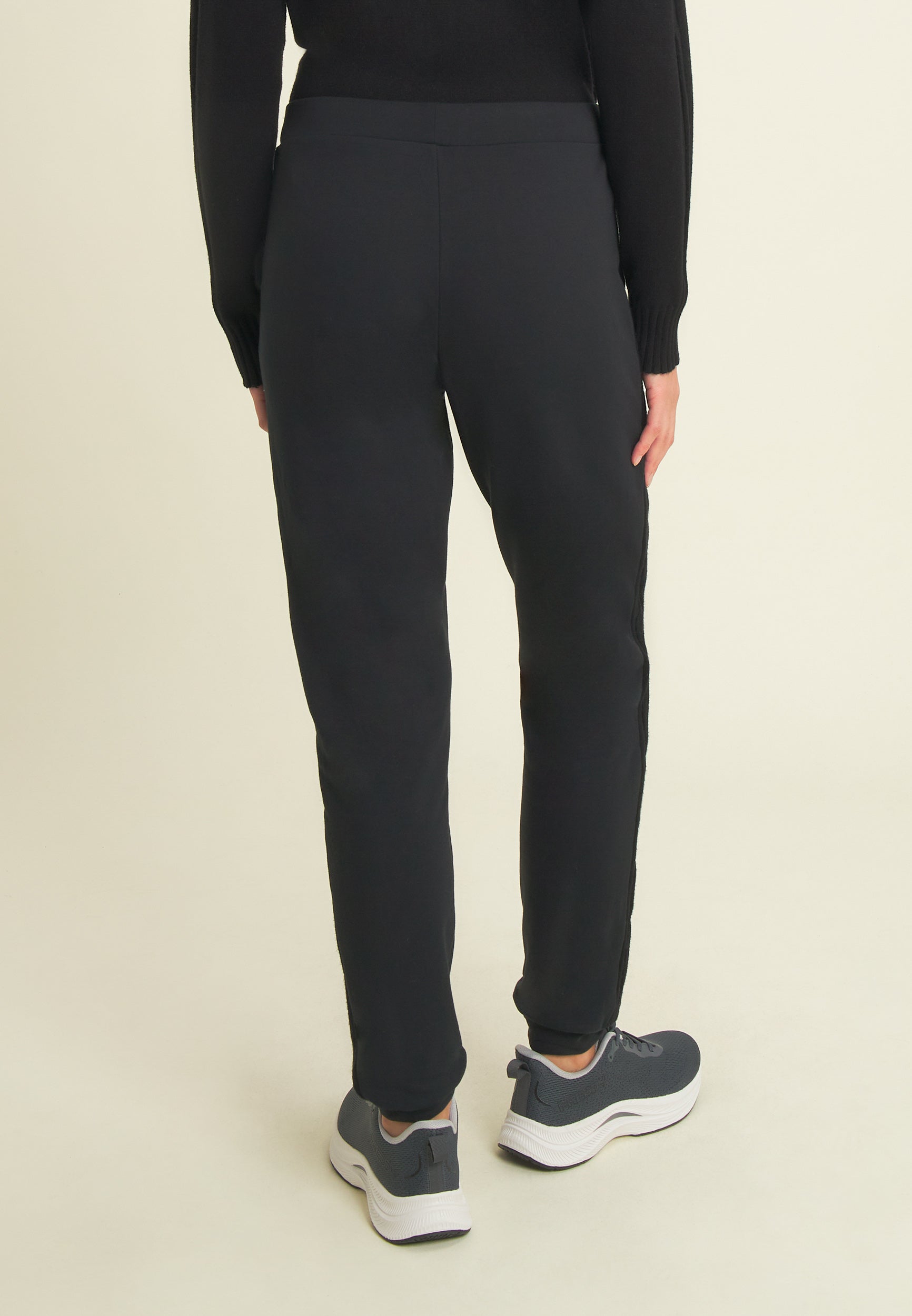 freddy-pantaloni-donna-in-felpa-modal-con-banda-a-trecce image 3