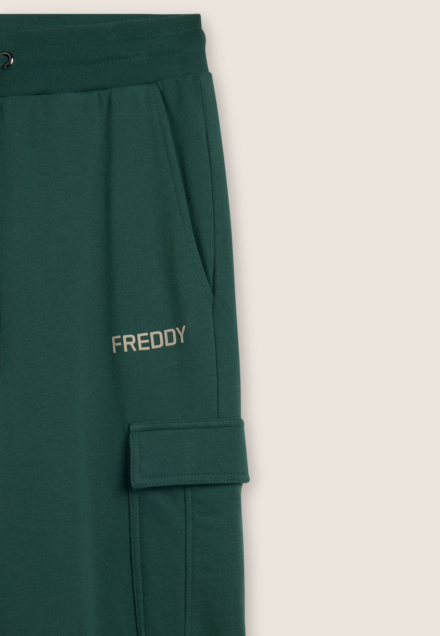 freddy-pantaloni-cargo-felpa-cotone-con-tasca-applicata image 7