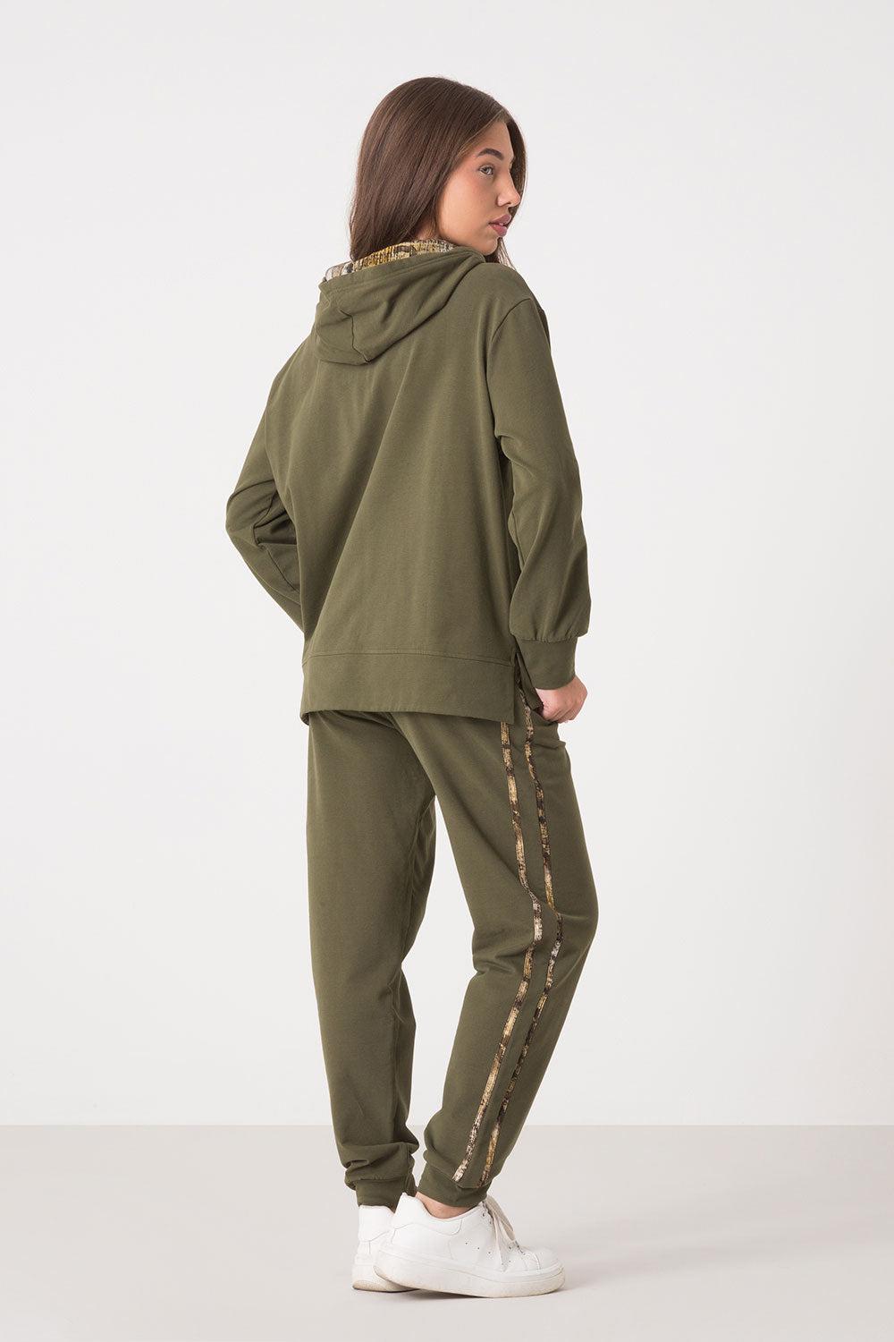 dimensione-danza-felpa-con-cappuccio-full-zip-donna-con-stampa-animalier image 7