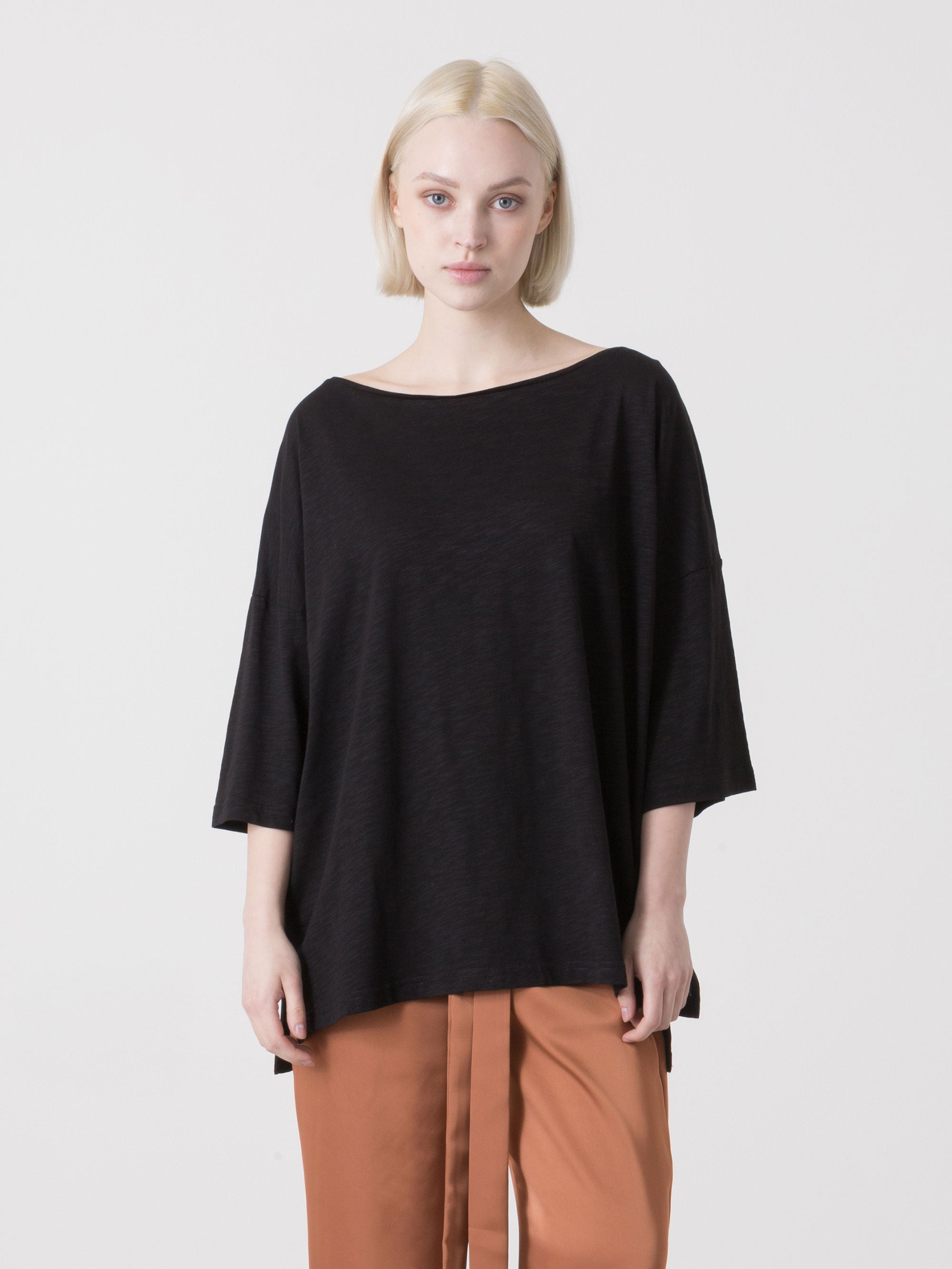 dimensione-danza-t-shirt-donna-in-slub-jersey-con-linea-asimmetrica image 6