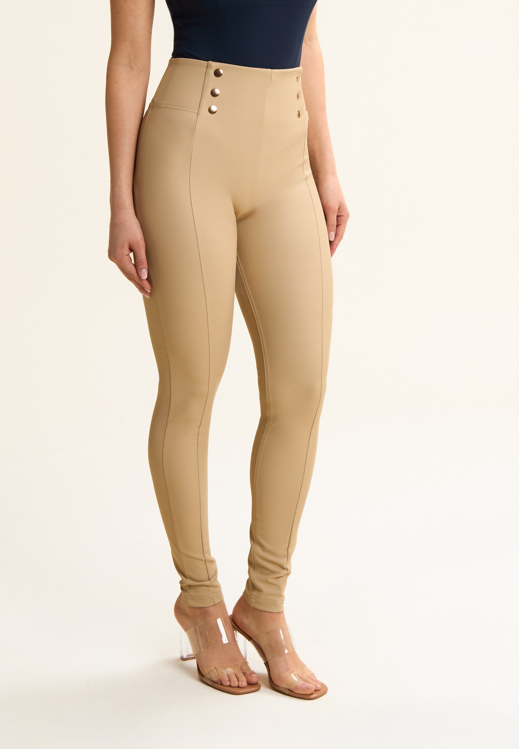 freddy-pantaloni-wr-up-similpelle-vita-alta-superskinny-con-bottoni image 1