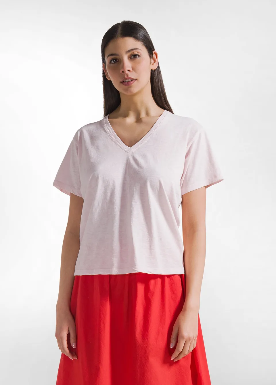 deha-t-shirt-flamm-scollo-ampio-rosa-d42515 image 1