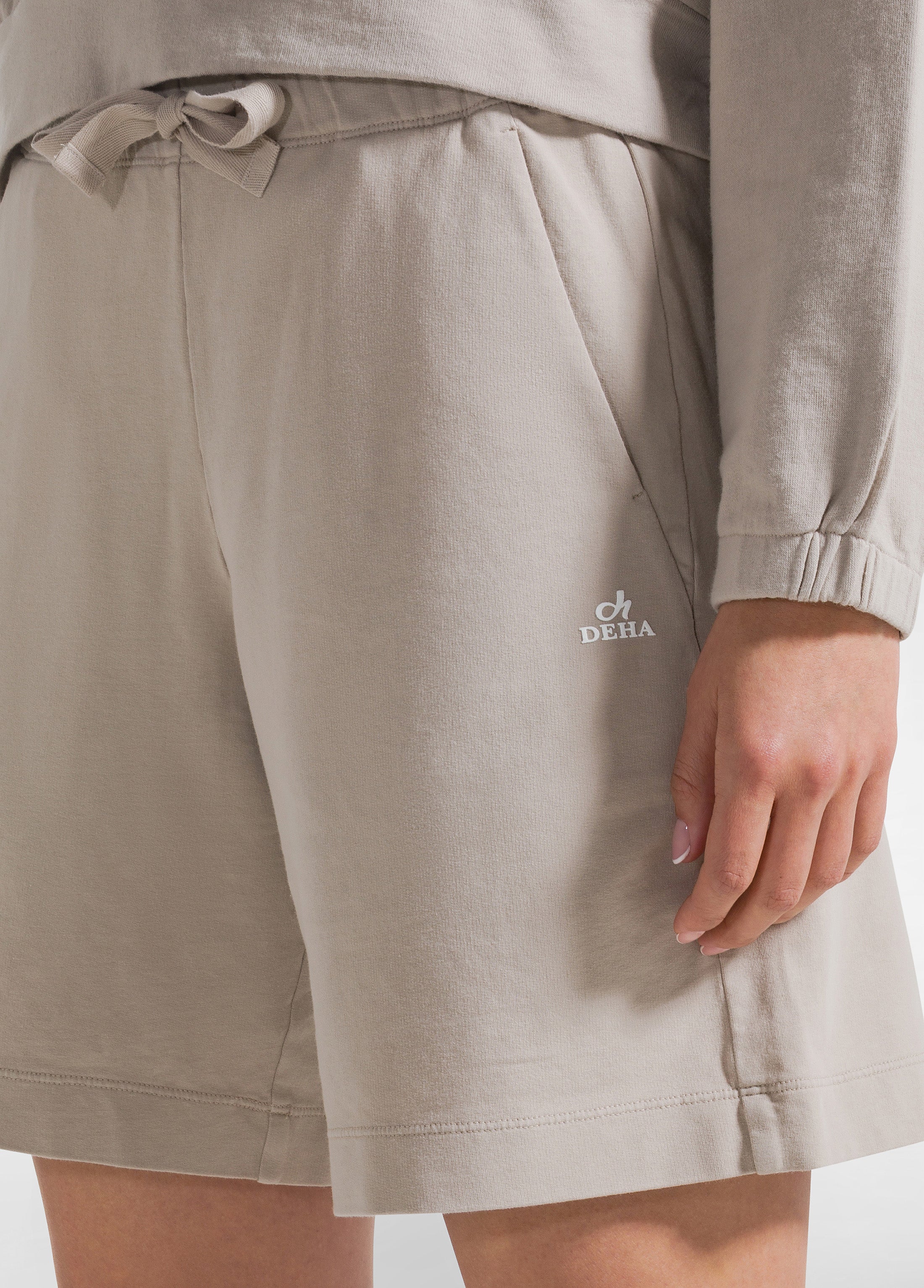 deha-shorts-in-felpa-stretch-beige image 4