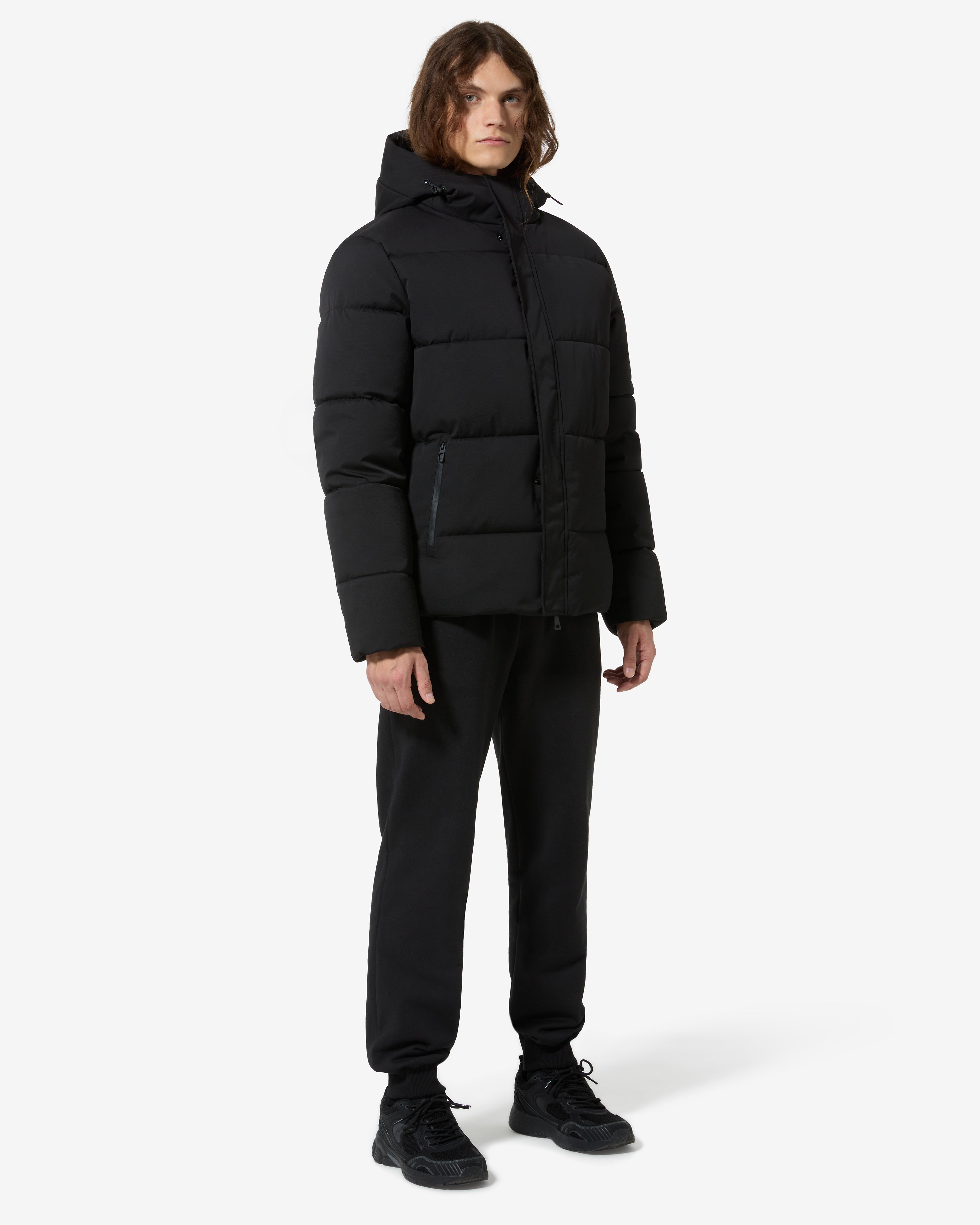 australian-jaquard-urban-jacket-giubbotto-nero-con-cappuccio image 7