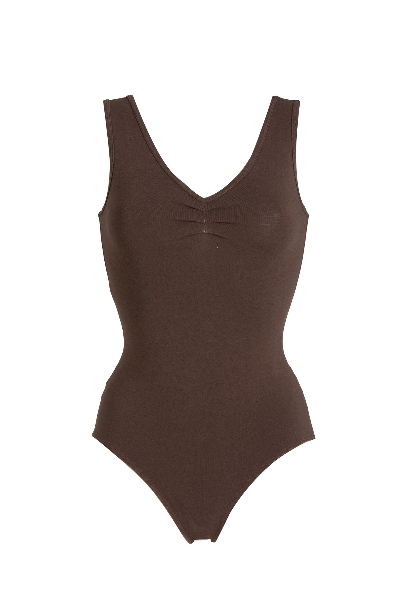 deha-body-canotta-a-v-marrone-t02002 image 1