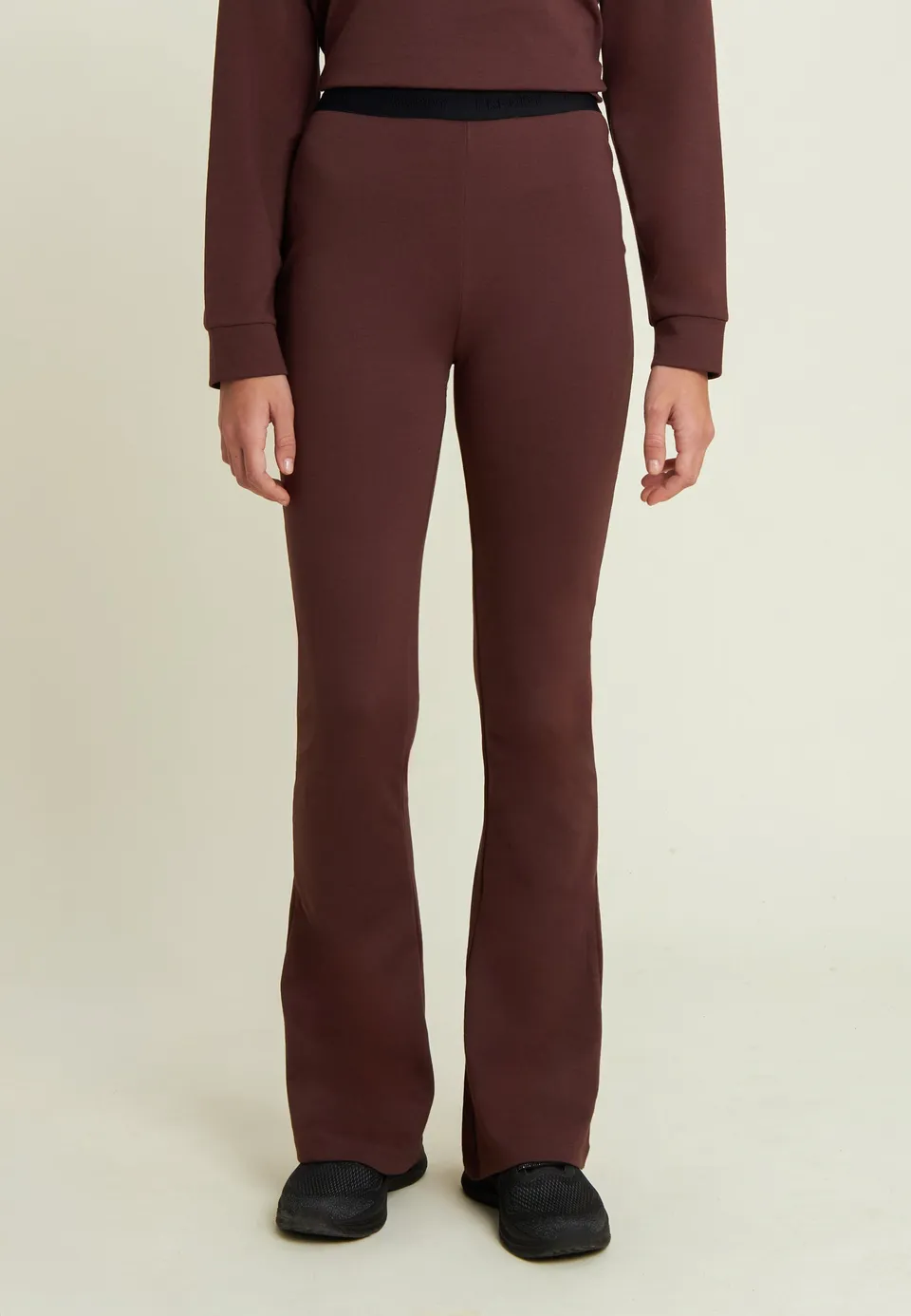 freddy-pantaloni-superflare-donna-vita-alta-in-felpa-garzata image 1