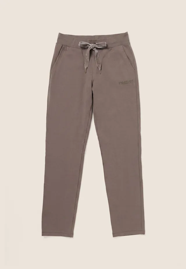 freddy-pantaloni-sportivi-da-donna-regular-in-felpa-garzata-con-borchie image 1