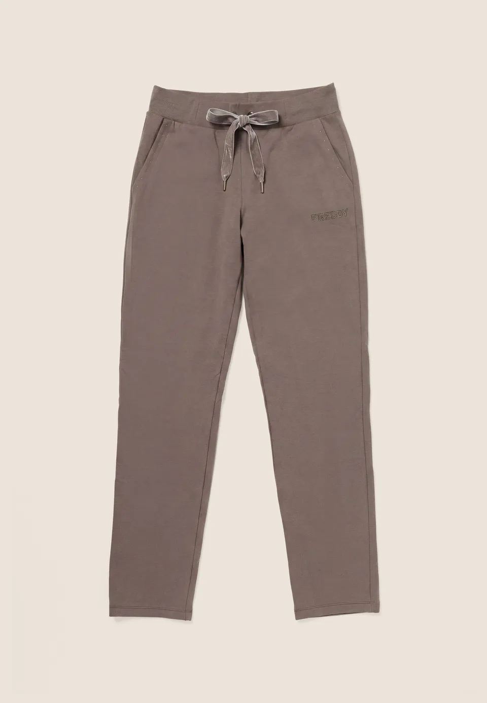 freddy-pantaloni-sportivi-da-donna-regular-in-felpa-garzata-con-borchie image 1