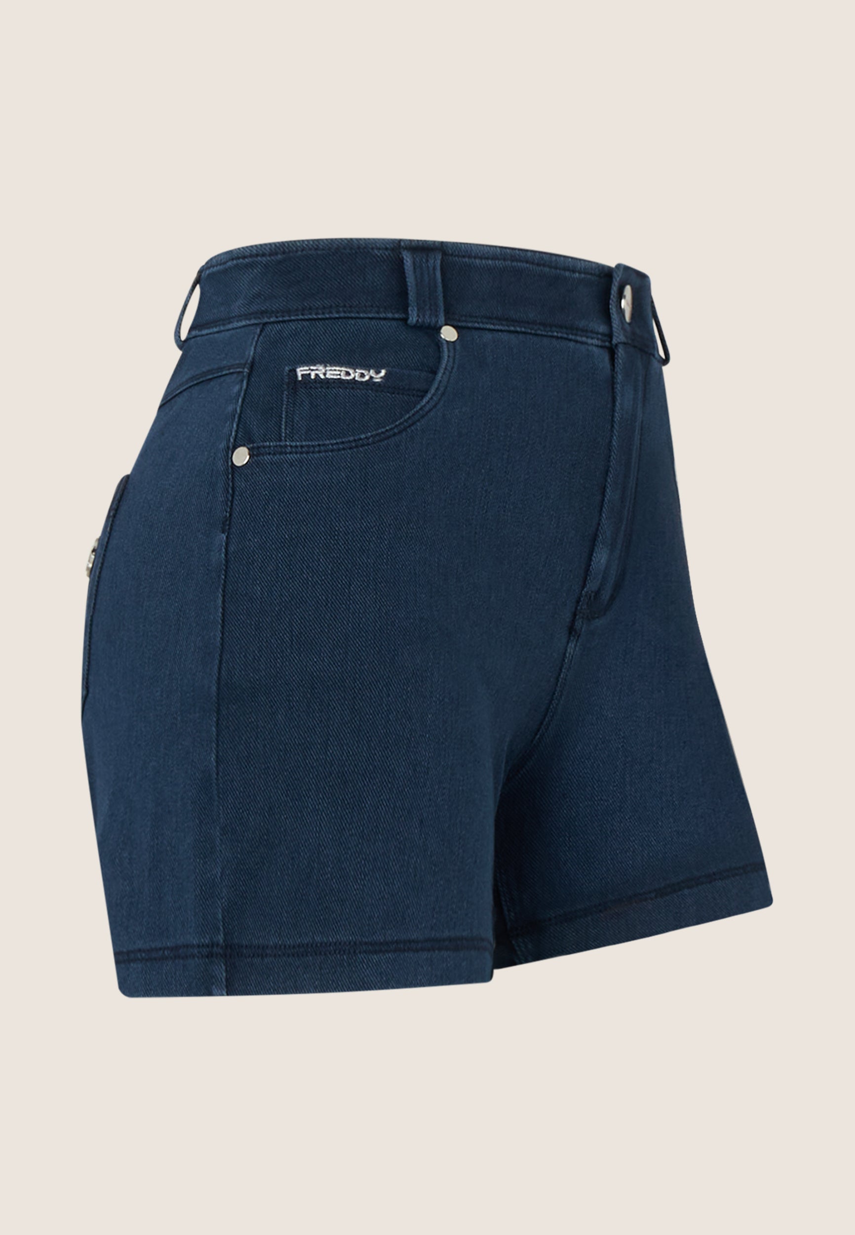 freddy-shorts-denim-donna-vita-regular-lavaggio-scuro-5-tasche image 4