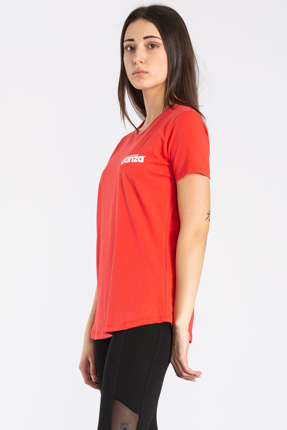 dimensione-danza-t-shirt-donna-a-maniche-corte-in-cotone-con-logo image 2