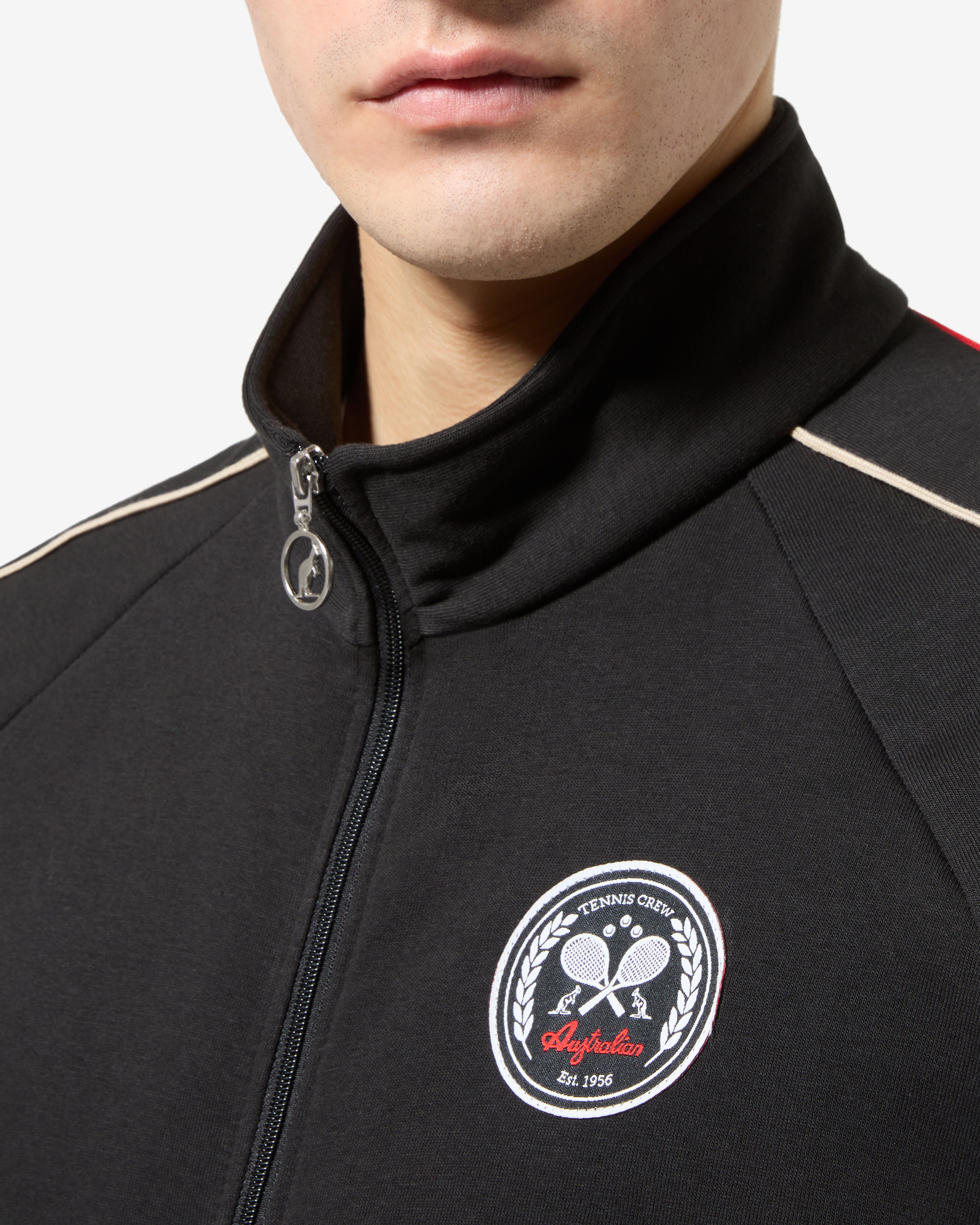 australian-tennis-crew-track-jacket-felpa-invernale-nera image 4