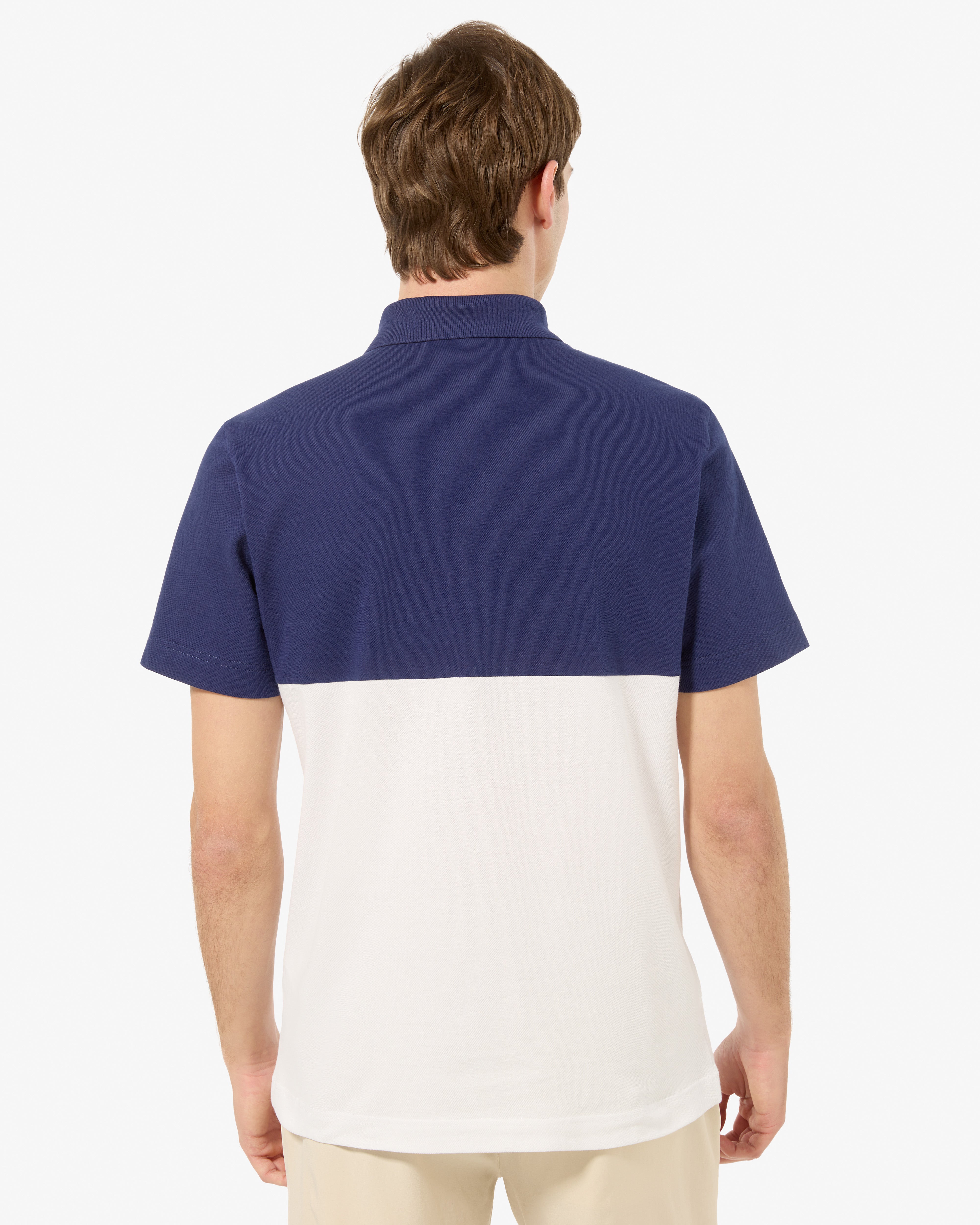 australian-vinyl-polo-uomo-in-piquet-elasticizzato-blu-cosmo-made-in-italy image 3