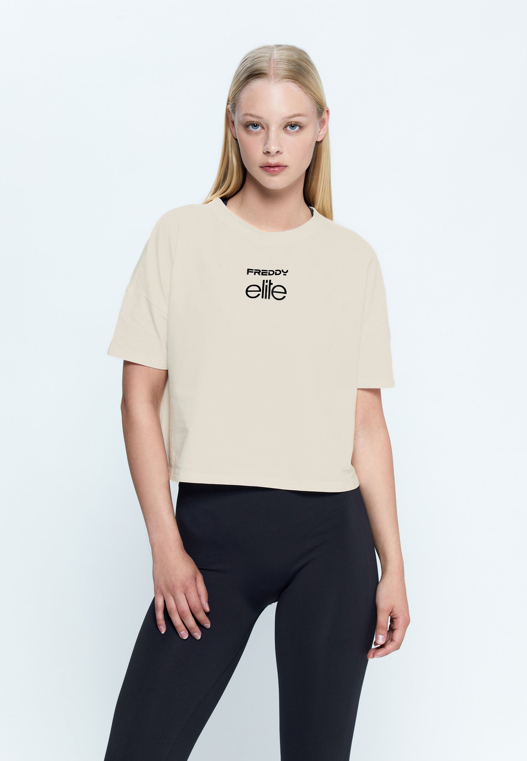 freddy-t-shirt-donna-cropped-elite-x-freddy-in-jersey-cotone image 1