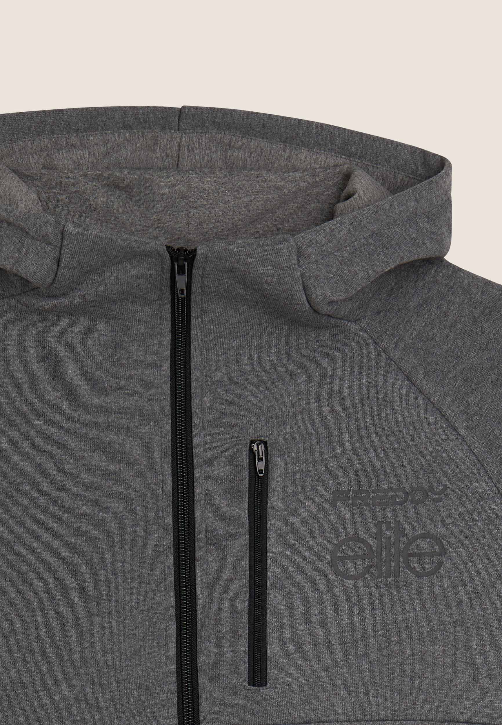 felpa-uomo-freddy-x-elite-m-lange-full-zip-con-cappuccio image 3