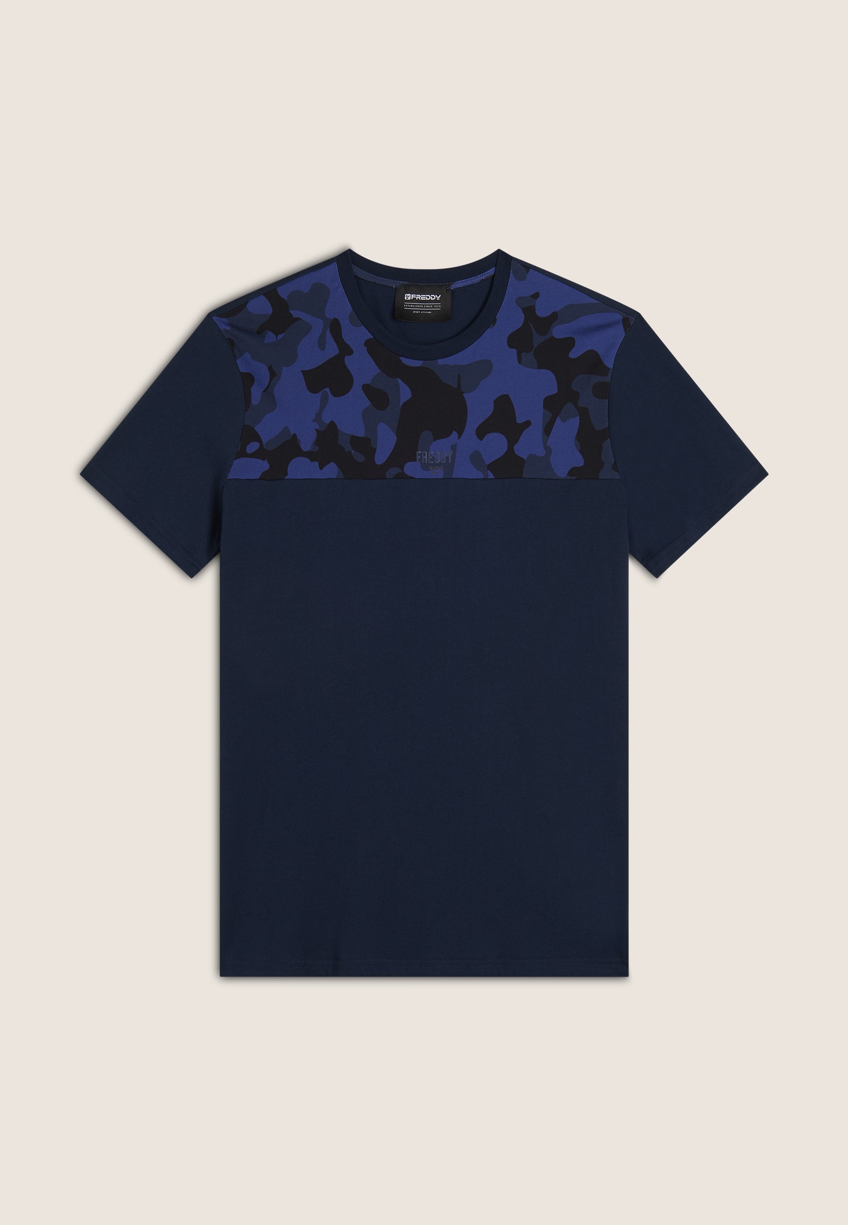 freddy-t-shirt-donna-regular-fit-con-inserto-camouflage image 5