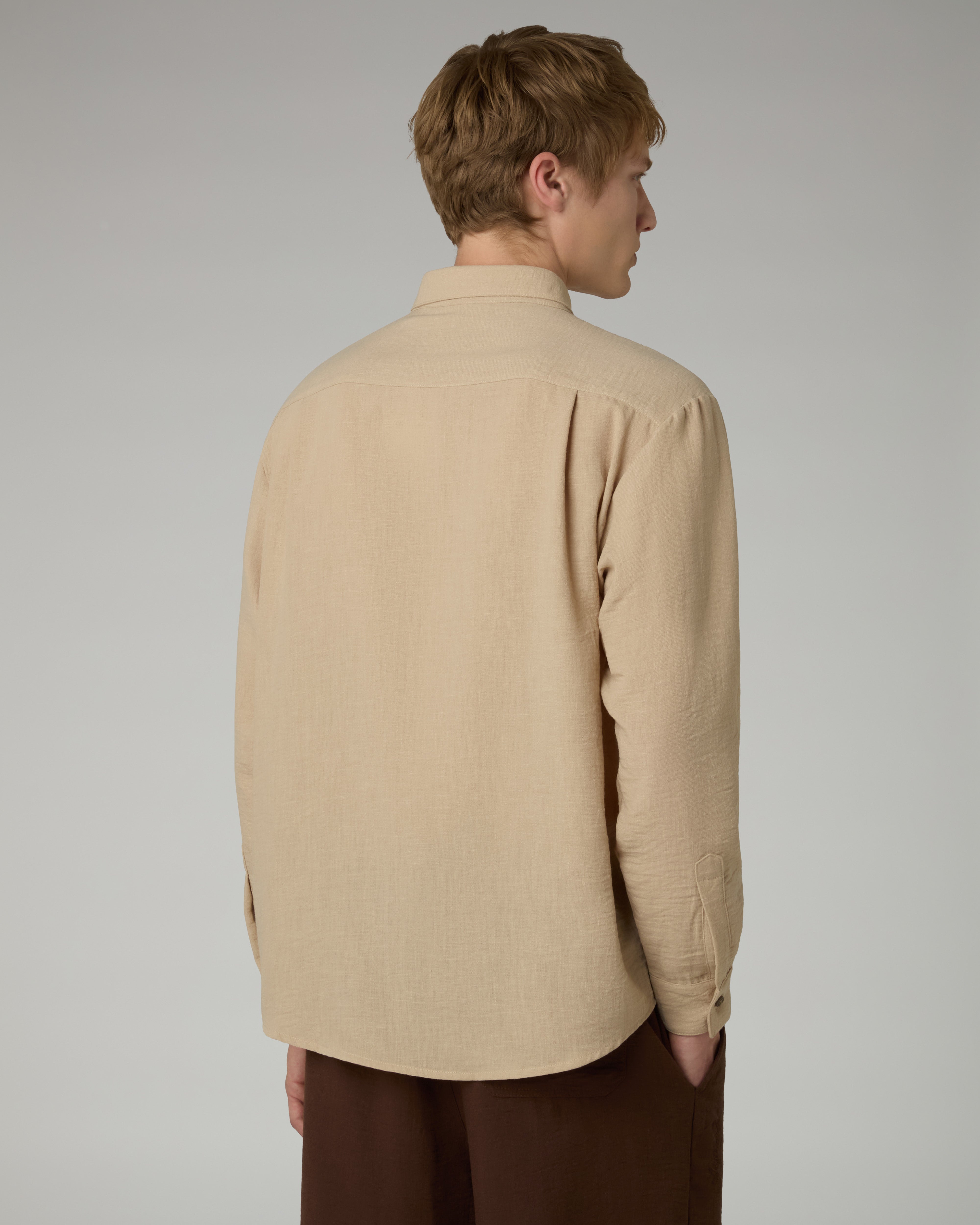 australian-doric-camicia-manica-lunga-canvas-kaki image 3