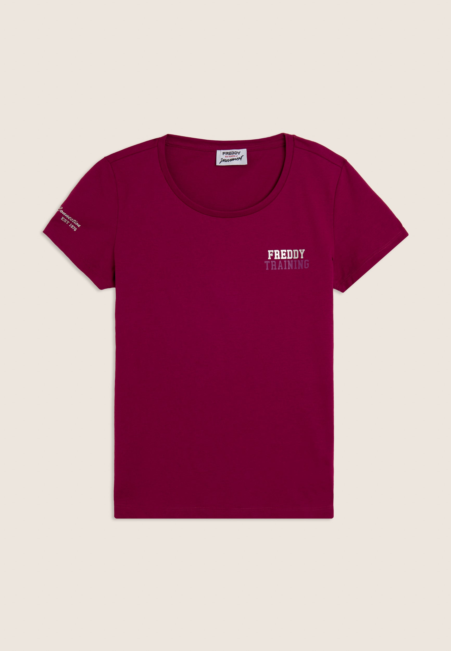 freddy-training-t-shirt-regular-donna-in-jersey-con-glitter-sul-cuore image 5
