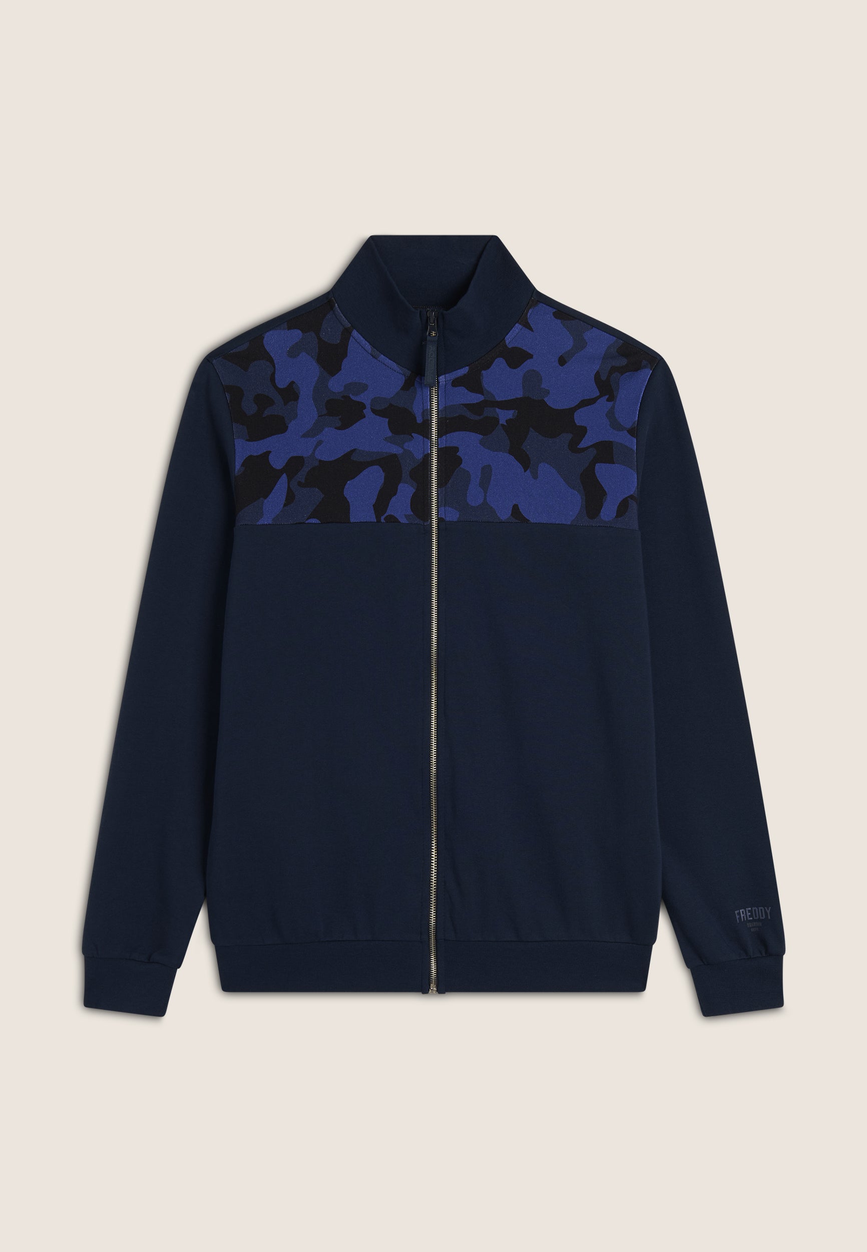 freddy-training-dept-felpa-donna-uomo-collo-alto-con-zip-e-camouflage image 5