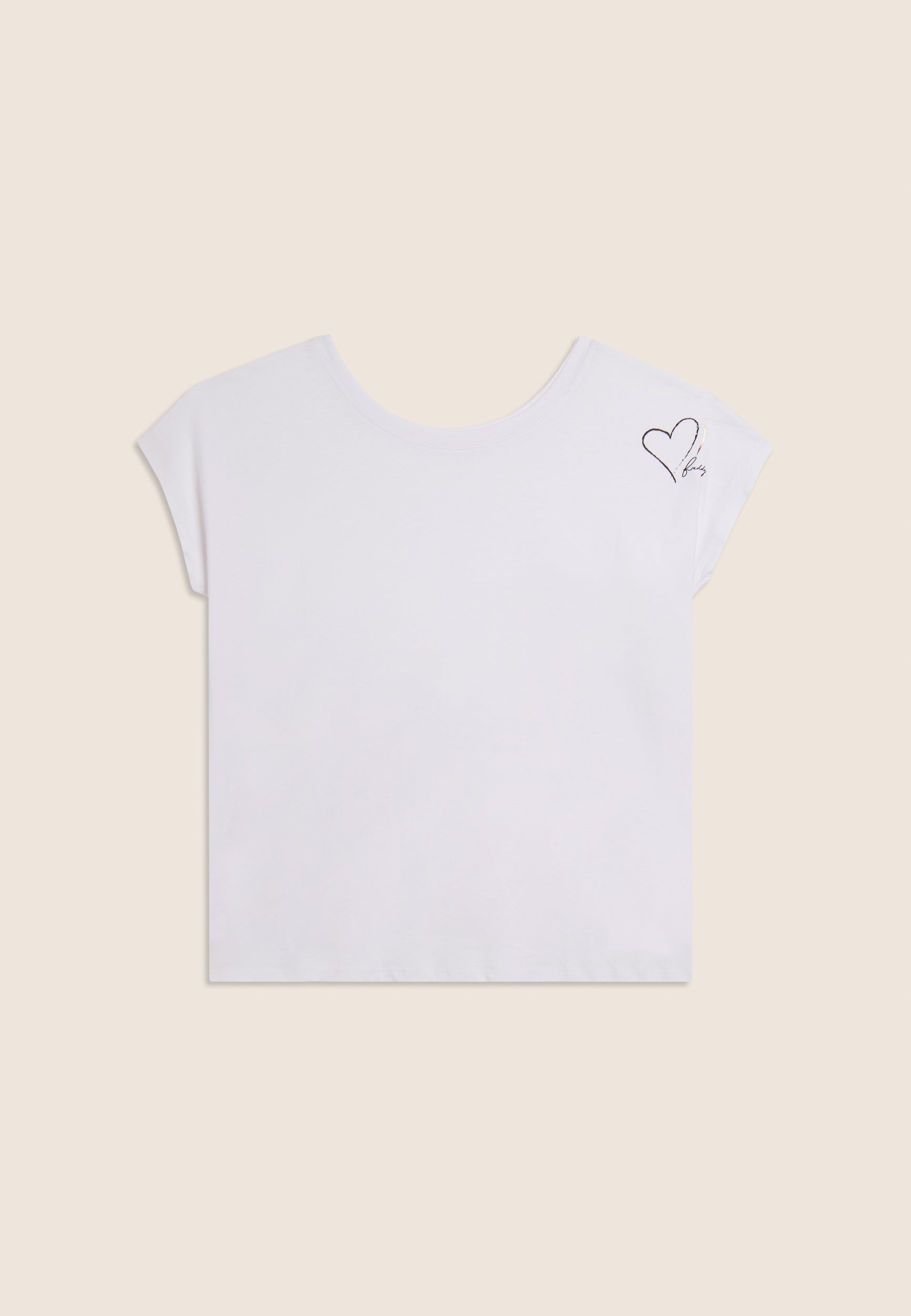 freddy-t-shirt-reversibile-donna-con-cuori-e-logo-in-cotone-supima image 6