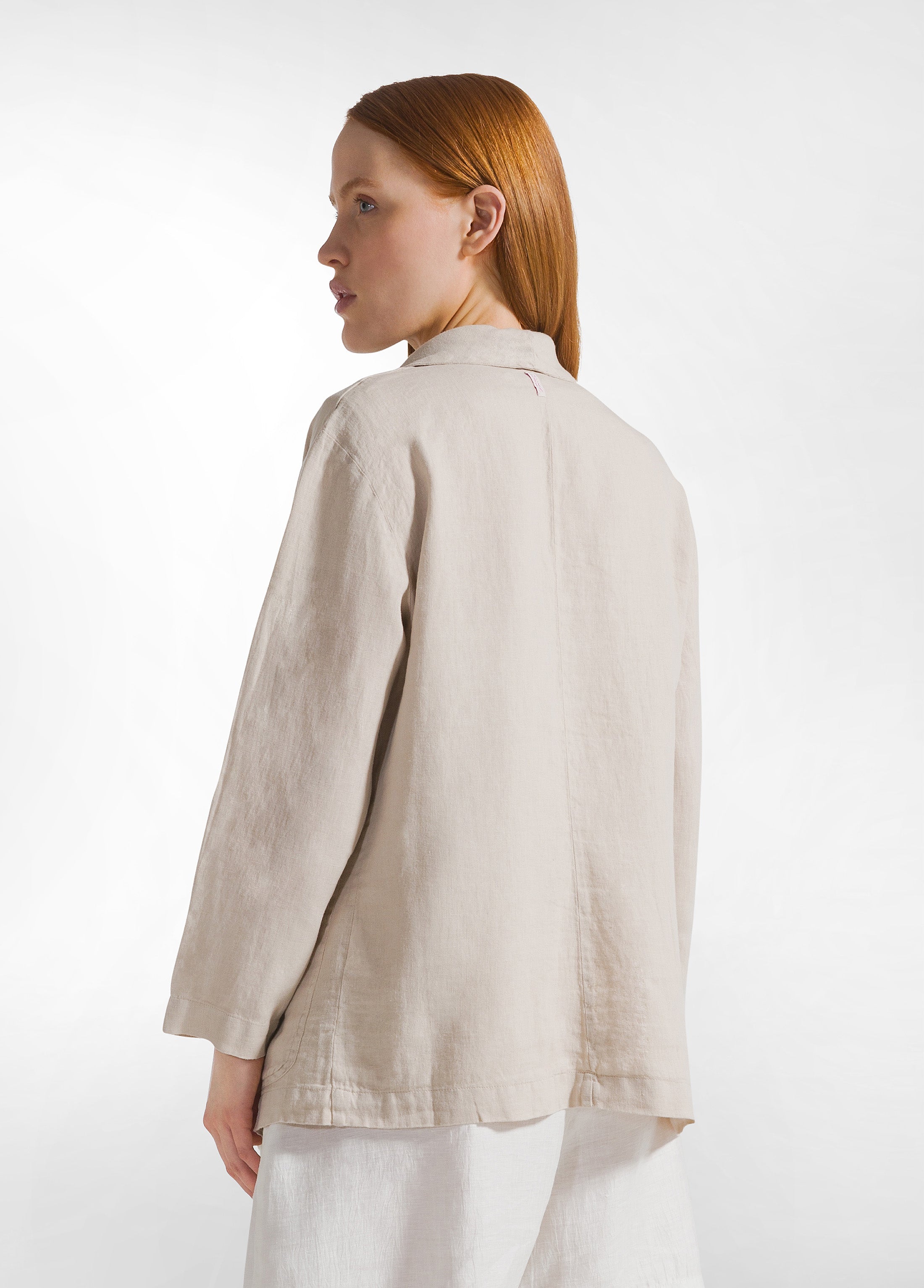 deha-blazer-in-lino-destrutturato-beige image 2