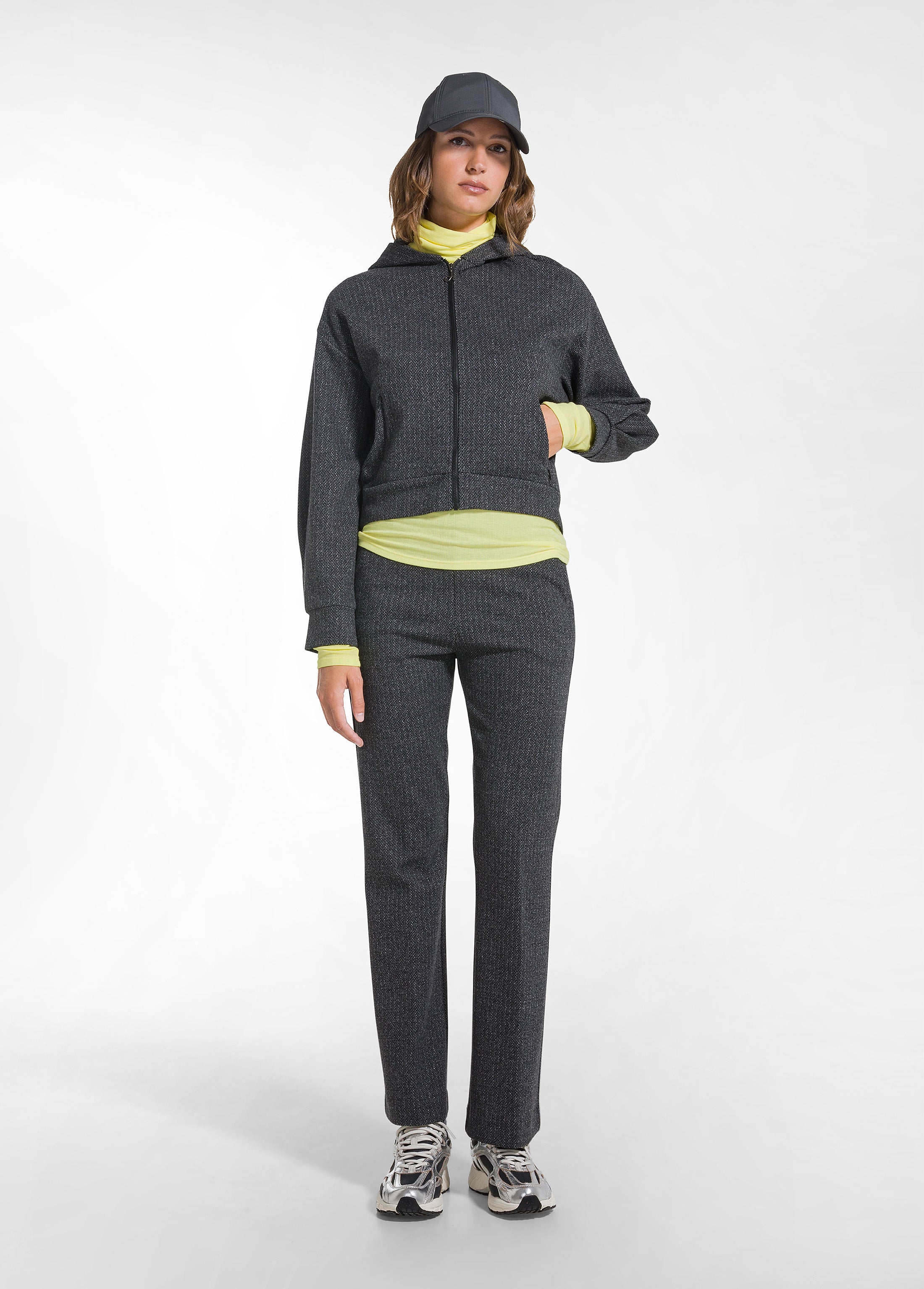 deha-pantalone-slim-fit-jacquard-lurex-d52566 image 1