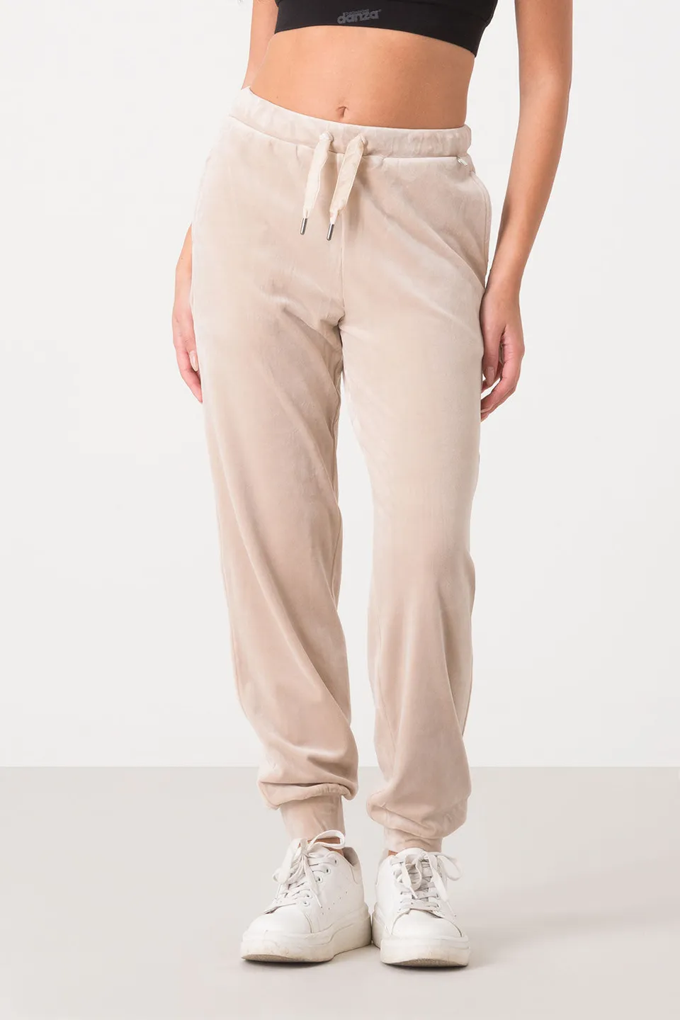 dimensione-danza-pantalone-in-ciniglia-soft-con-polsino-pantalone-relax-donna image 1