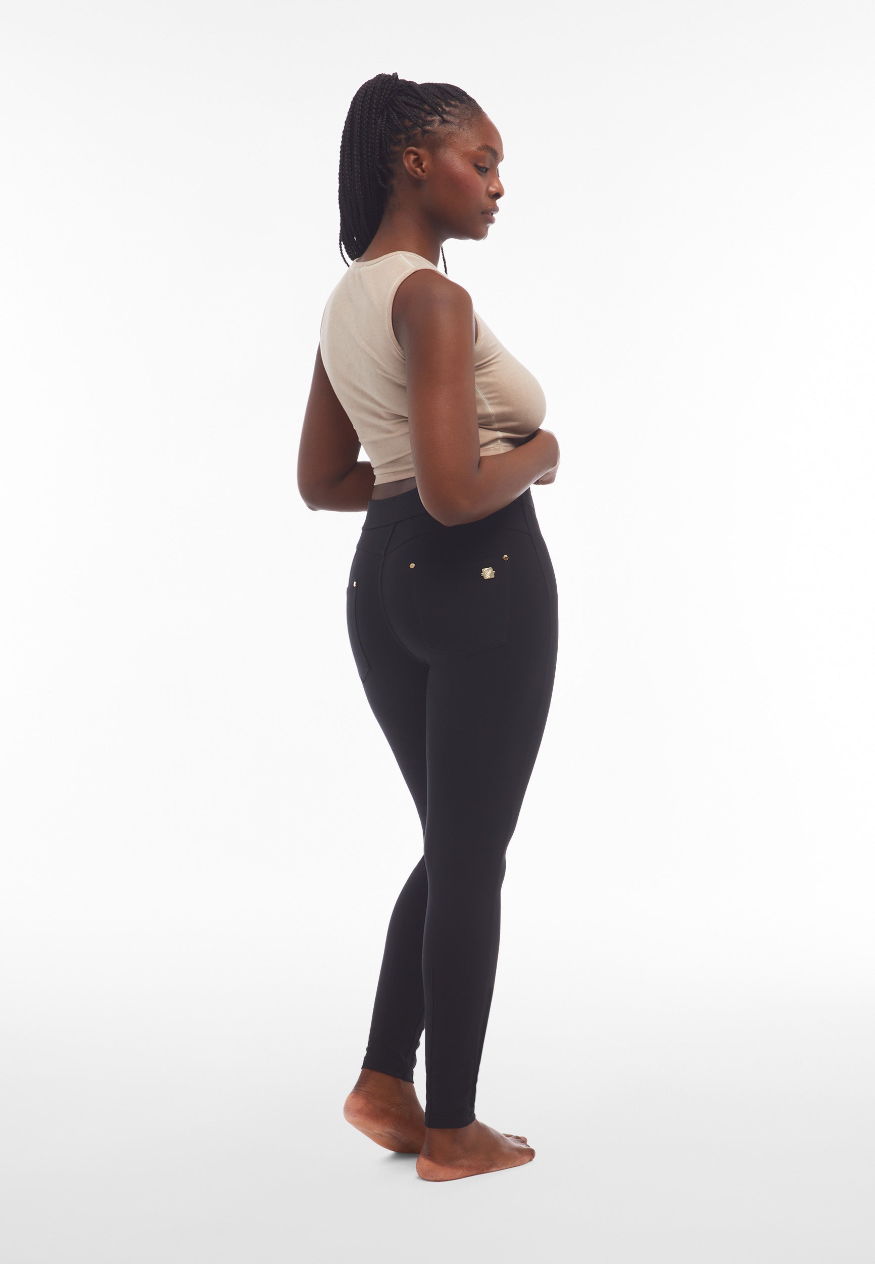 freddy-n-o-w-pantaloni-in-jersey-vita-bustier-impuntura-centrale image 3