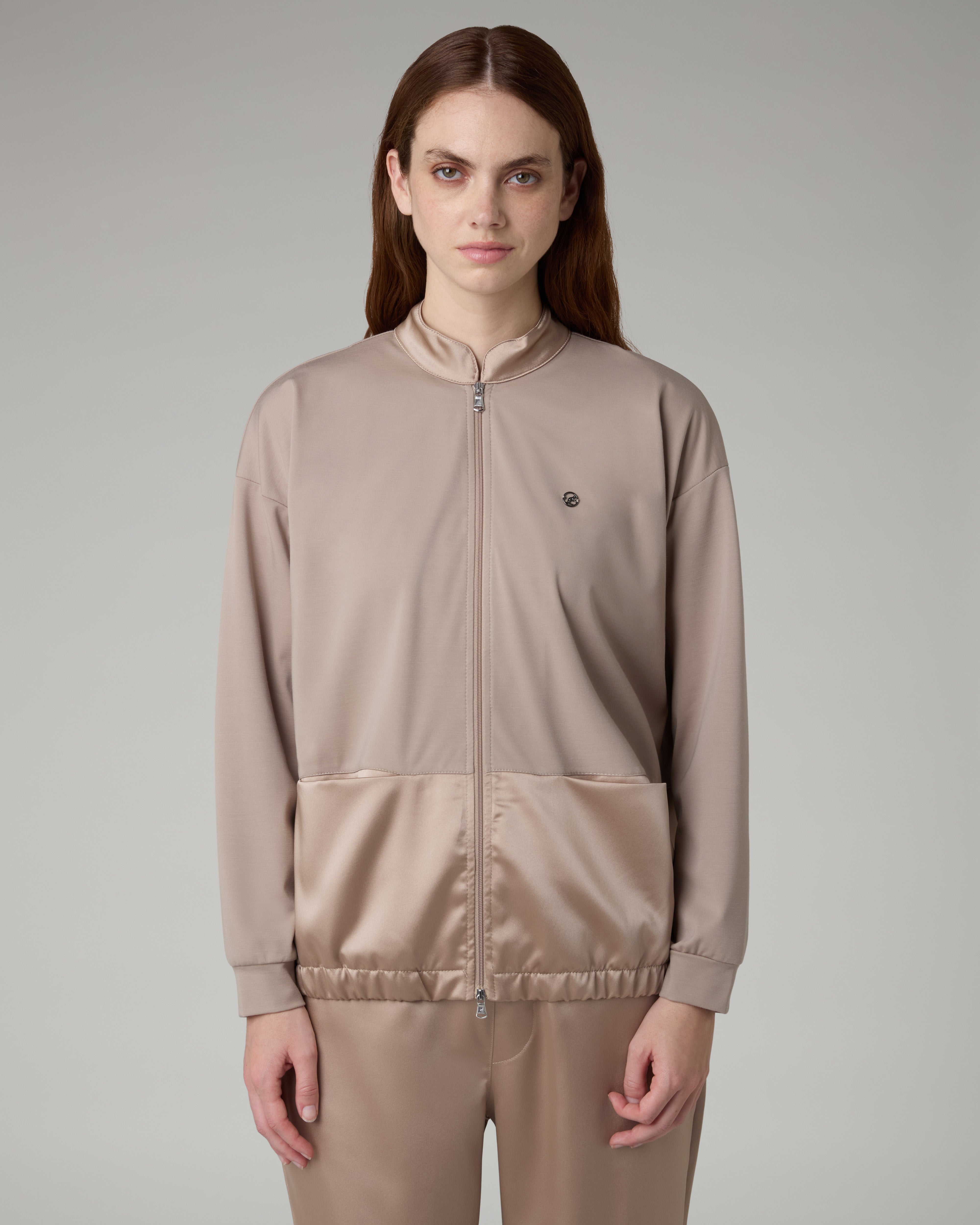 australian-glam-track-jacket-giacca-bomber-caffelatte-in-tessuto-flow image 2