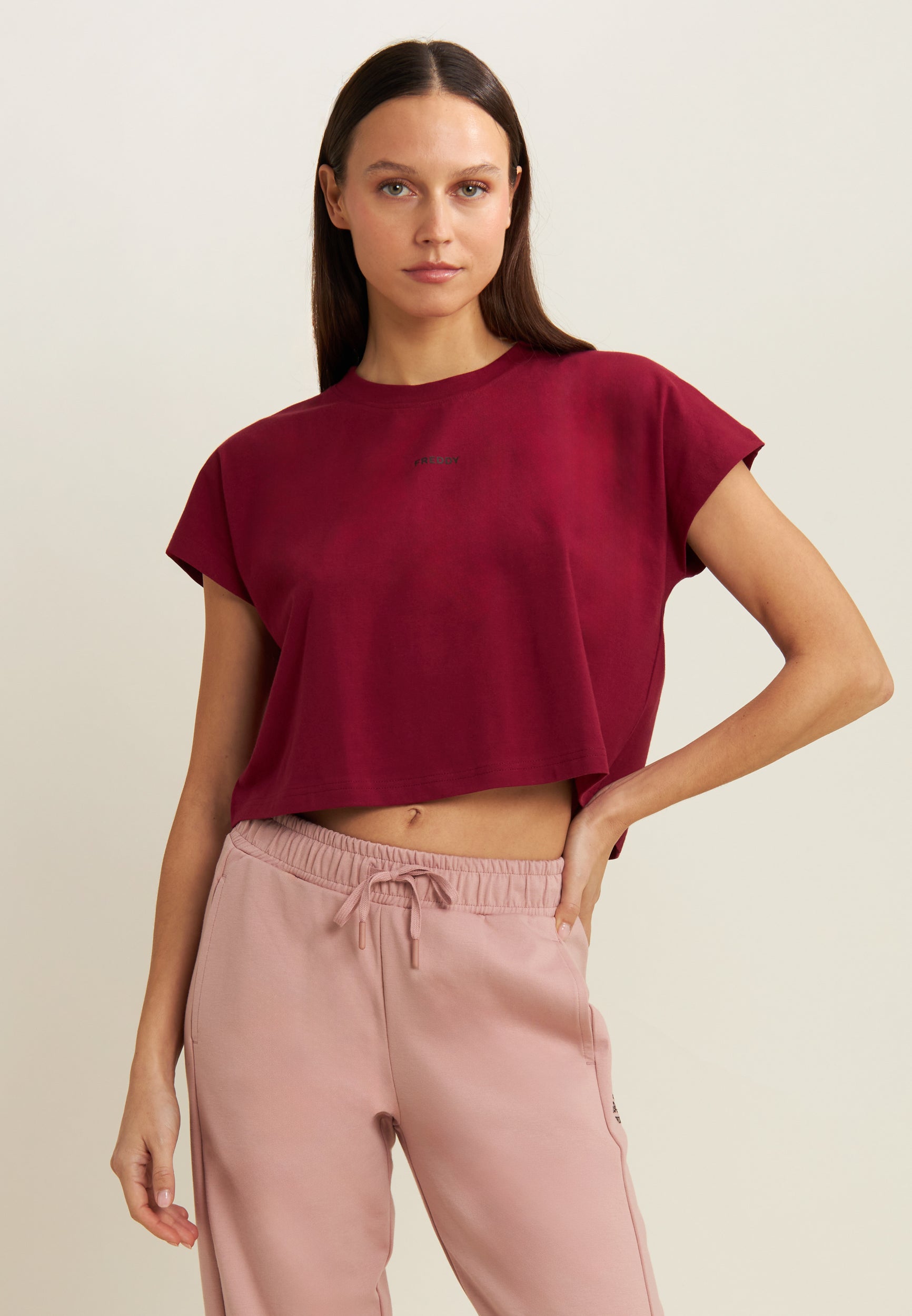 freddy-t-shirt-donna-comfort-con-stampa-today-is-your-day-maniche-ad-aletta image 1
