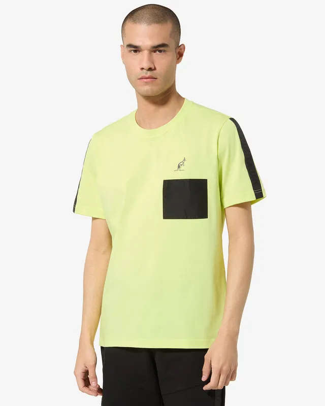 australian-impact-t-shirt-sportswear-t-shirt-cotone-lime-regular-fit image 1