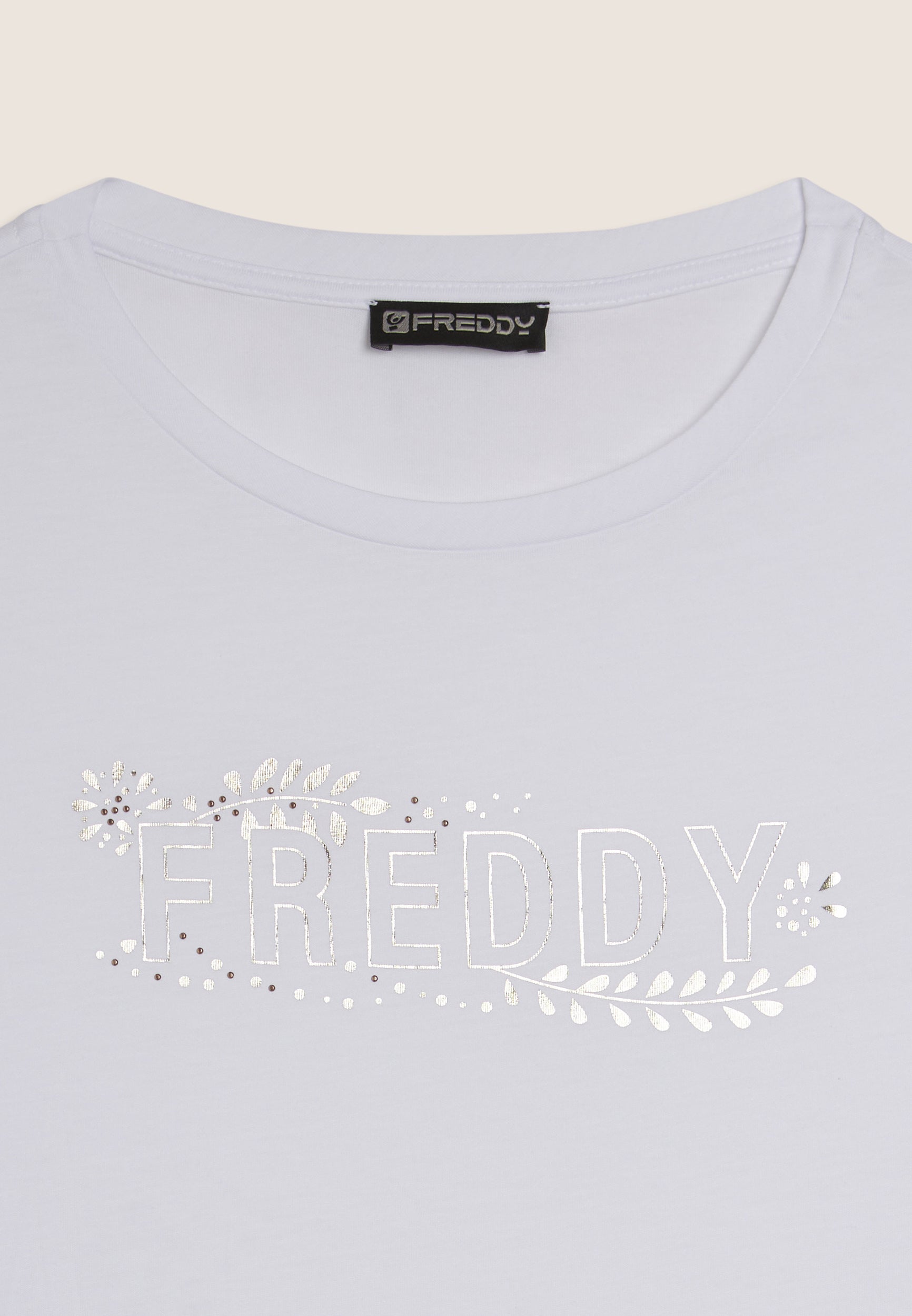freddy-t-shirt-manica-corta-con-decori-floreali-e-borchie image 7