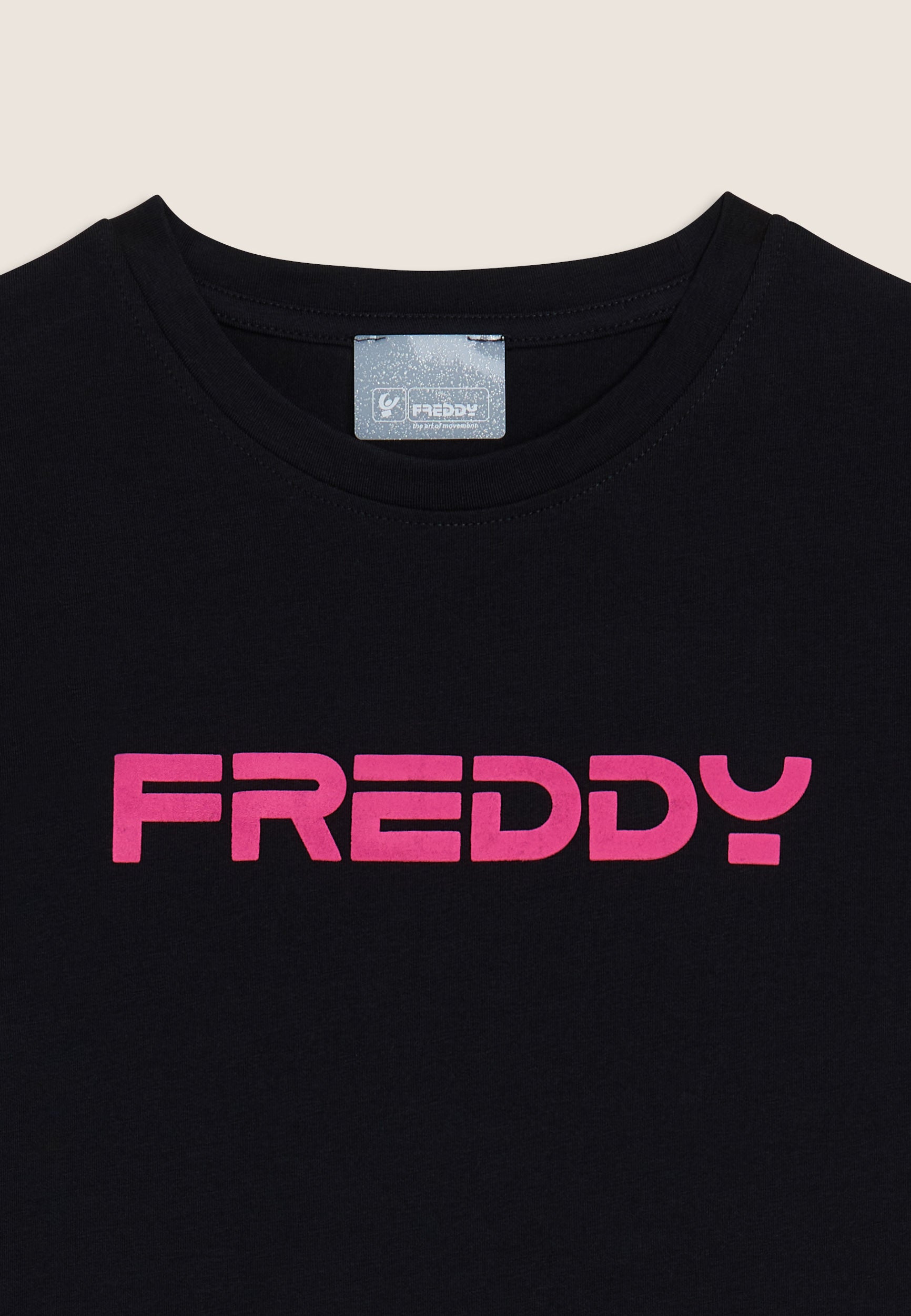 freddy-t-shirt-regular-bambina-e-ragazza-con-logo-a-contrasto image 3