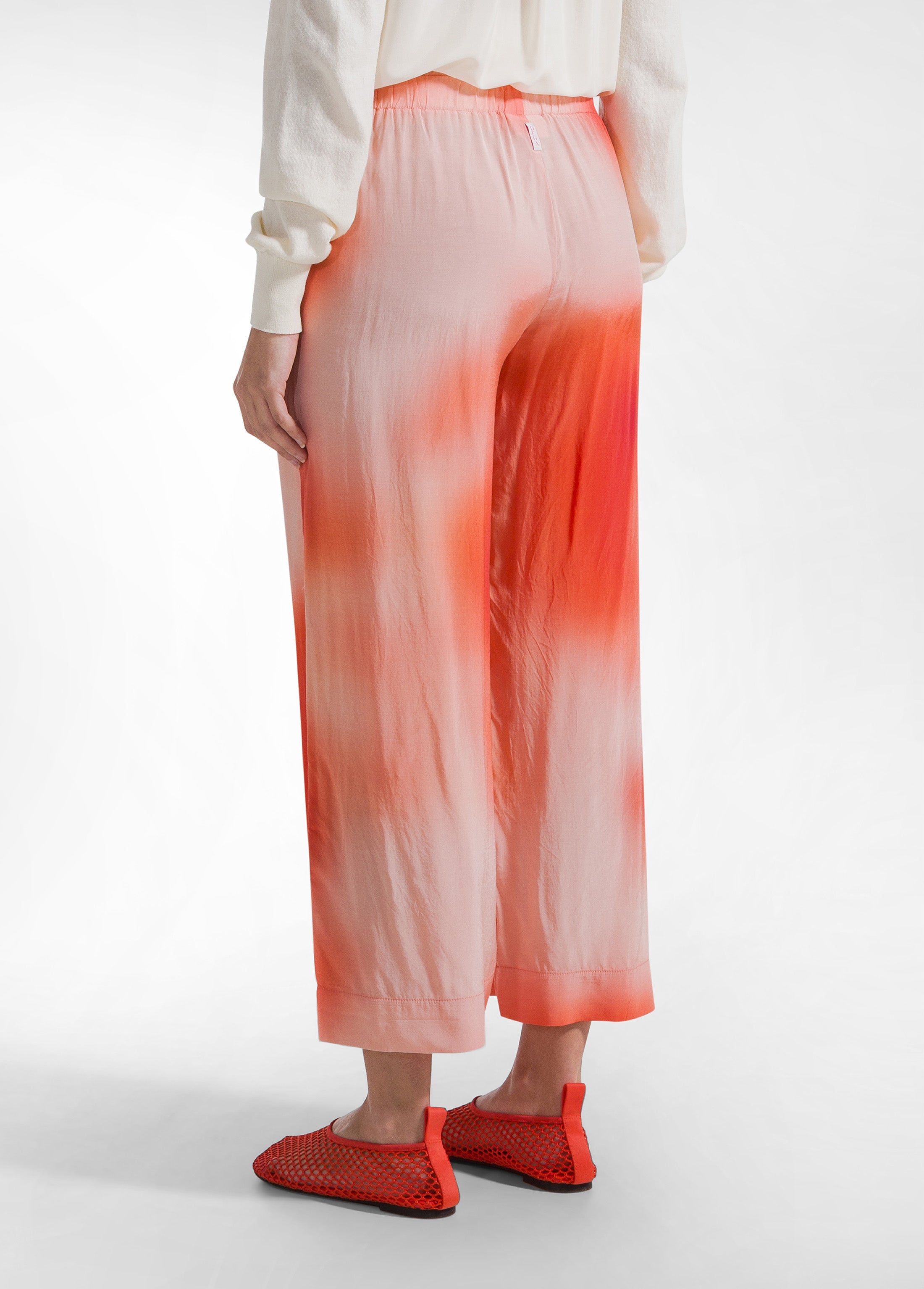deha-pantaloni-crop-in-viscosa-habutai-rosso image 3