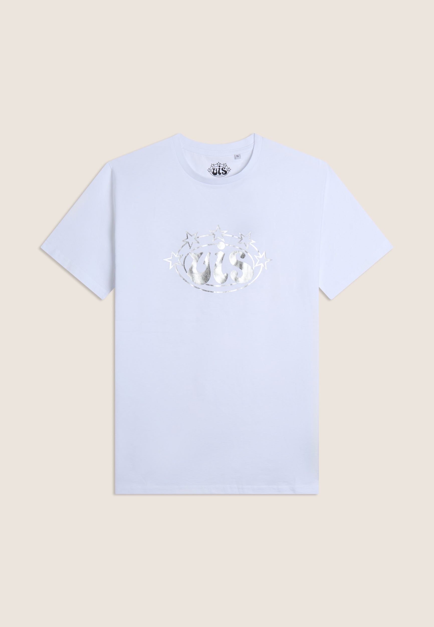 vis-by-freddy-t-shirt-uomo-girocollo-in-cotone-con-logo-argento image 4