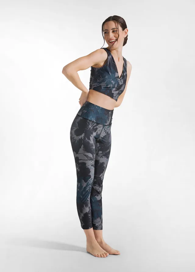 deha-leggings-in-microfibra-riciclata-stampata-blu image 1