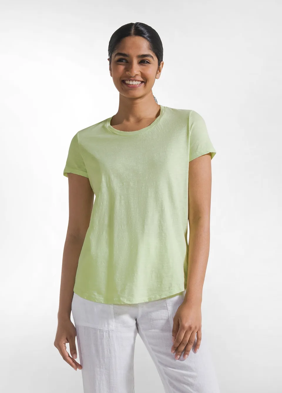 deha-t-shirt-in-cotone-flamm-giallo image 1